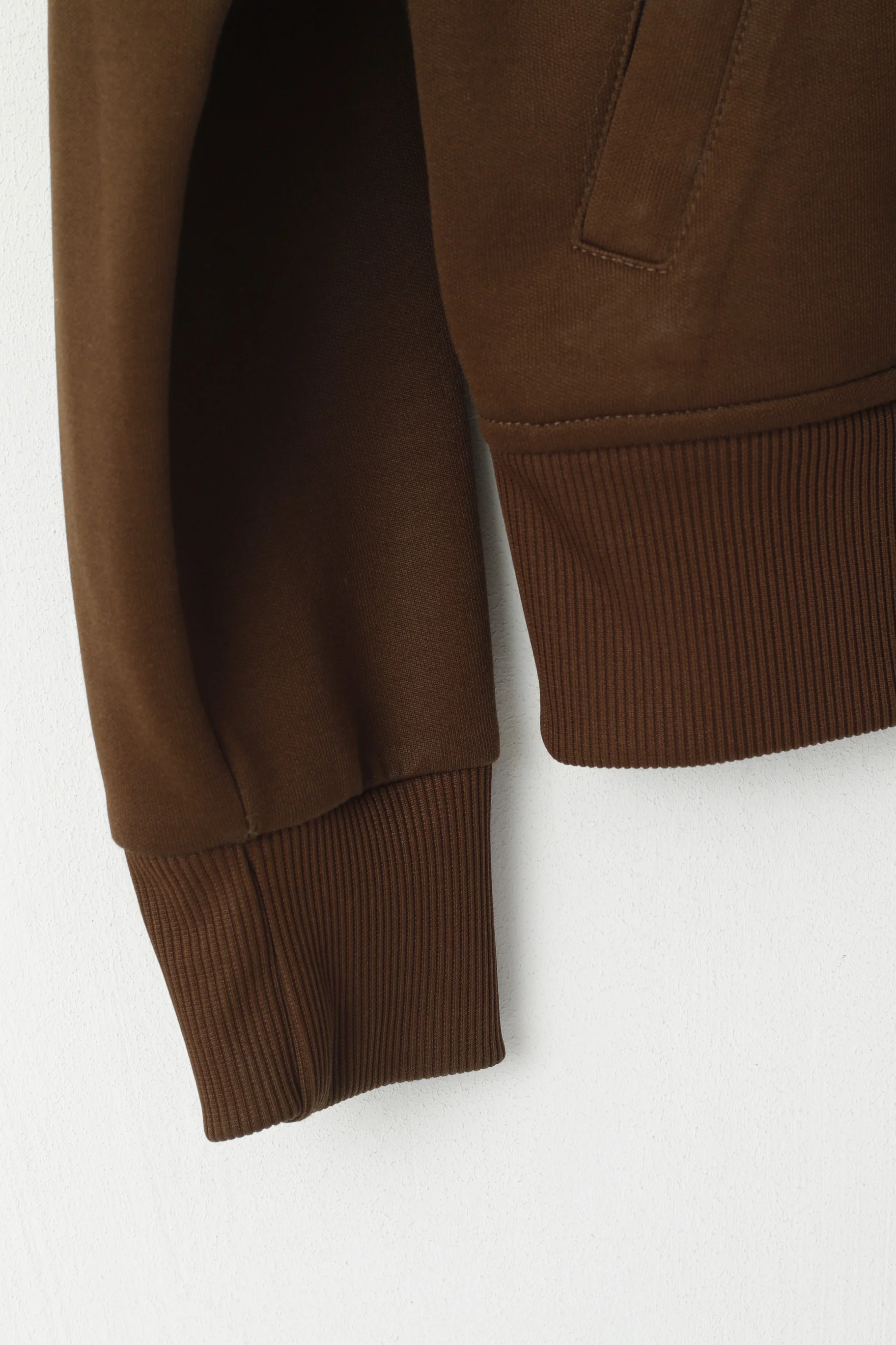 Hummel Women L (M) Sweatshirt Brown Shiny Zip Up Sport Tracksuit Top - Image 3