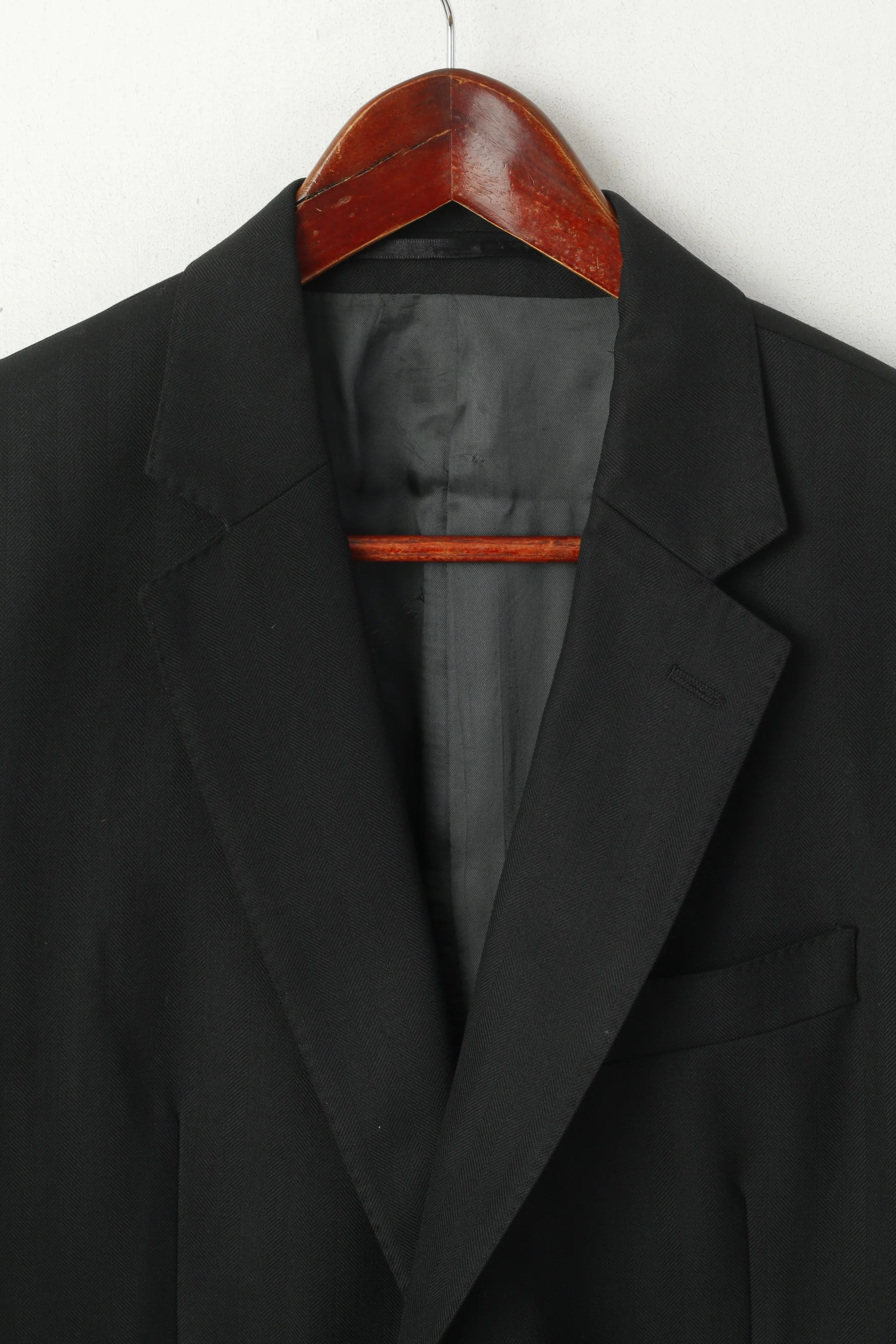 Jaeger by Joseph H. Clissold Men 40 Blazer Black Wool Mayfair Single Breasted Jacket - Image 2