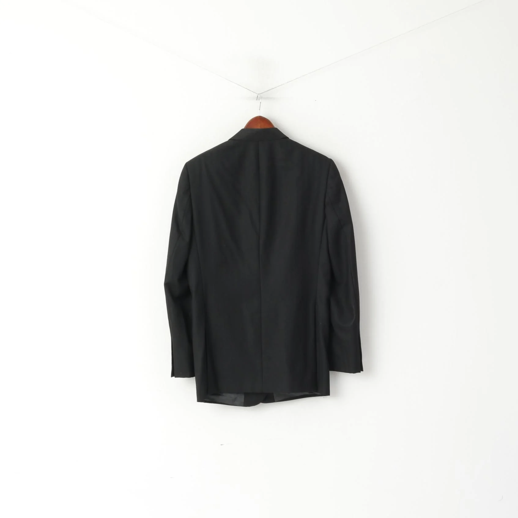 Jaeger by Joseph H. Clissold Men 40 Blazer Black Wool Mayfair Single Breasted Jacket - Image 6