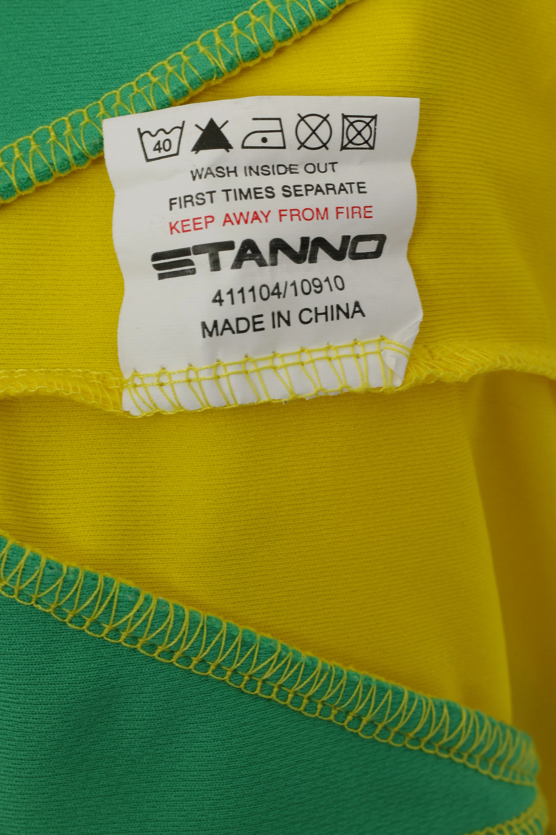 Stanno Leam Rangers Men M/L Shirt Yellow Football Club Climatec #13 Long Sleeve Top - Image 5