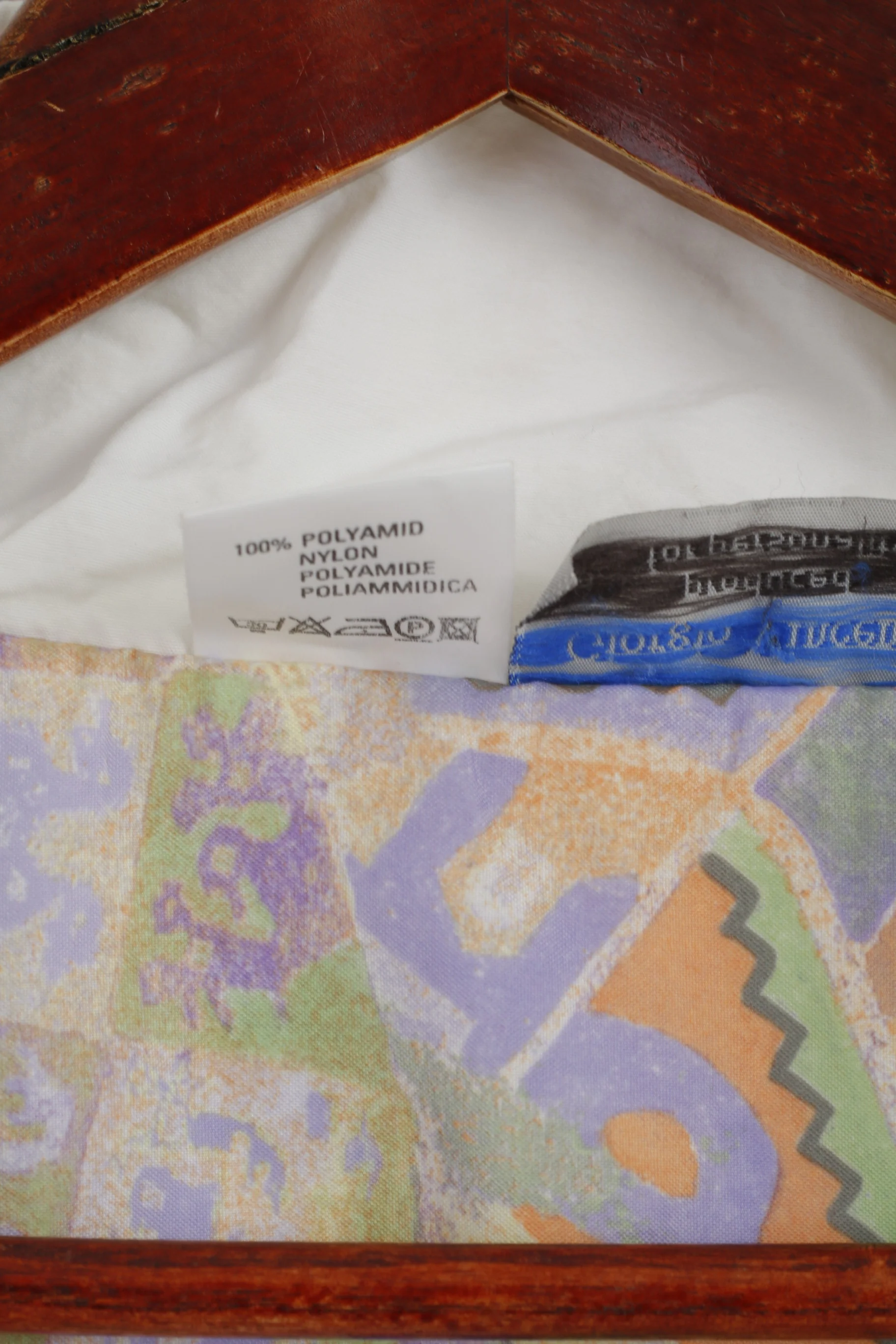 Giorgio Vincenzo Men L Jacket White Vintage Printed Nylon Full Zipper Bomber Top - Image 5