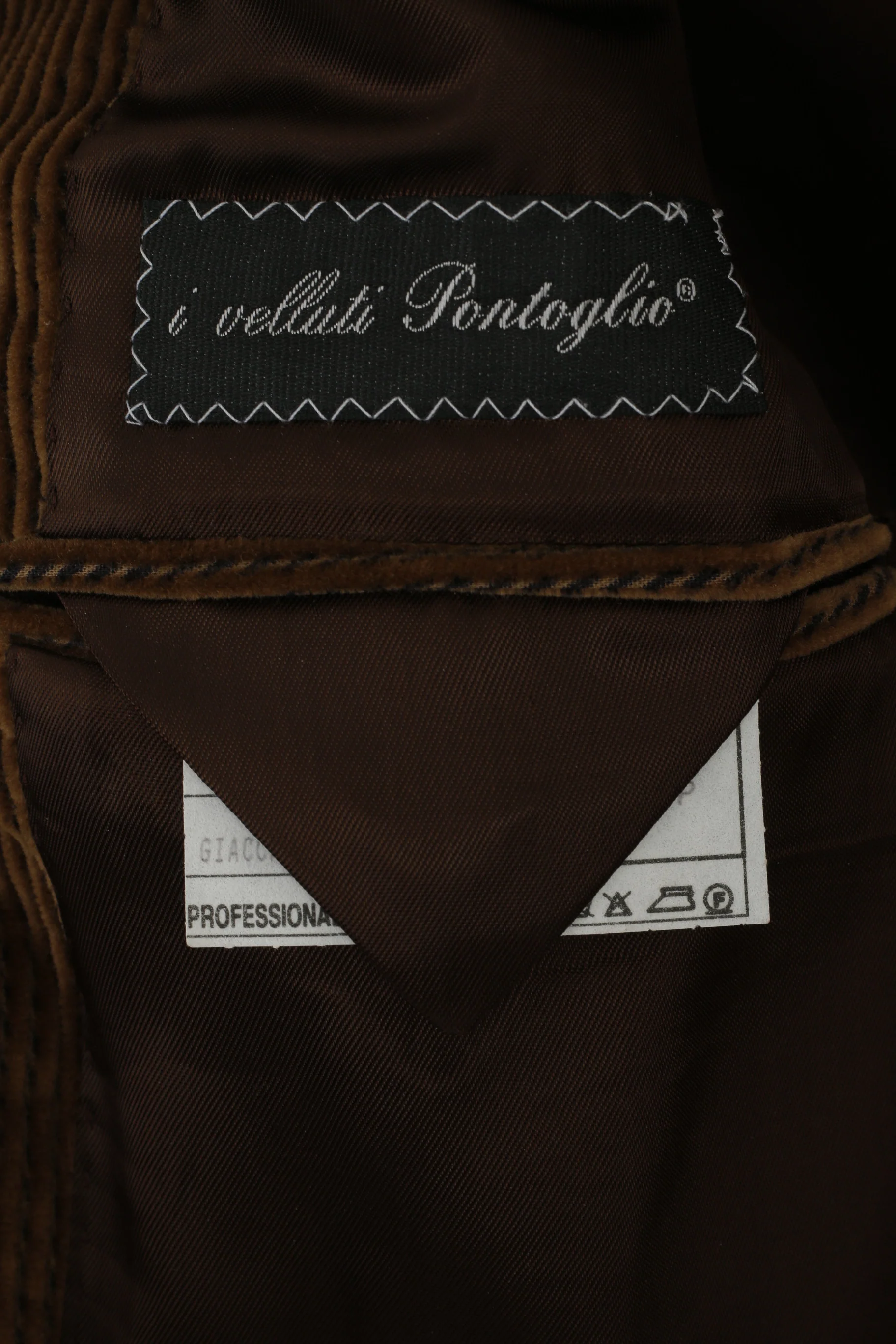 I Velluti Pontoglio Men 48 Blazer Brown Cotton Corduroy Velvet Made in Italy Jacket - Image 4