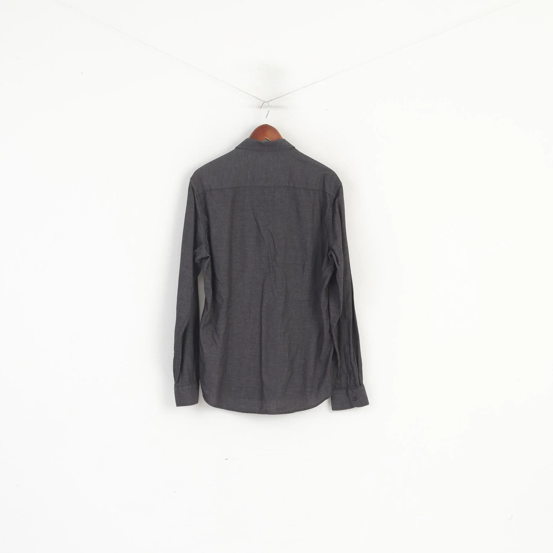 Medicine Men XL Casual Shirt Navy Cotton Slim Fit Long Sleeve Top - Image 6