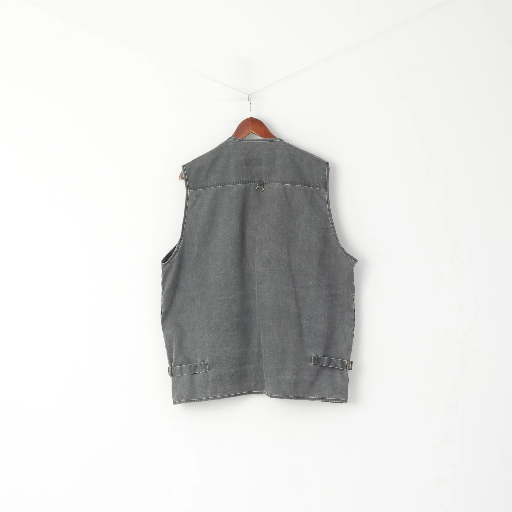 Easiern Collage Men XXXXL (XXL) Waistcoat Grey Fishing Multi Pocket Estern Cottage Vest - Image 6
