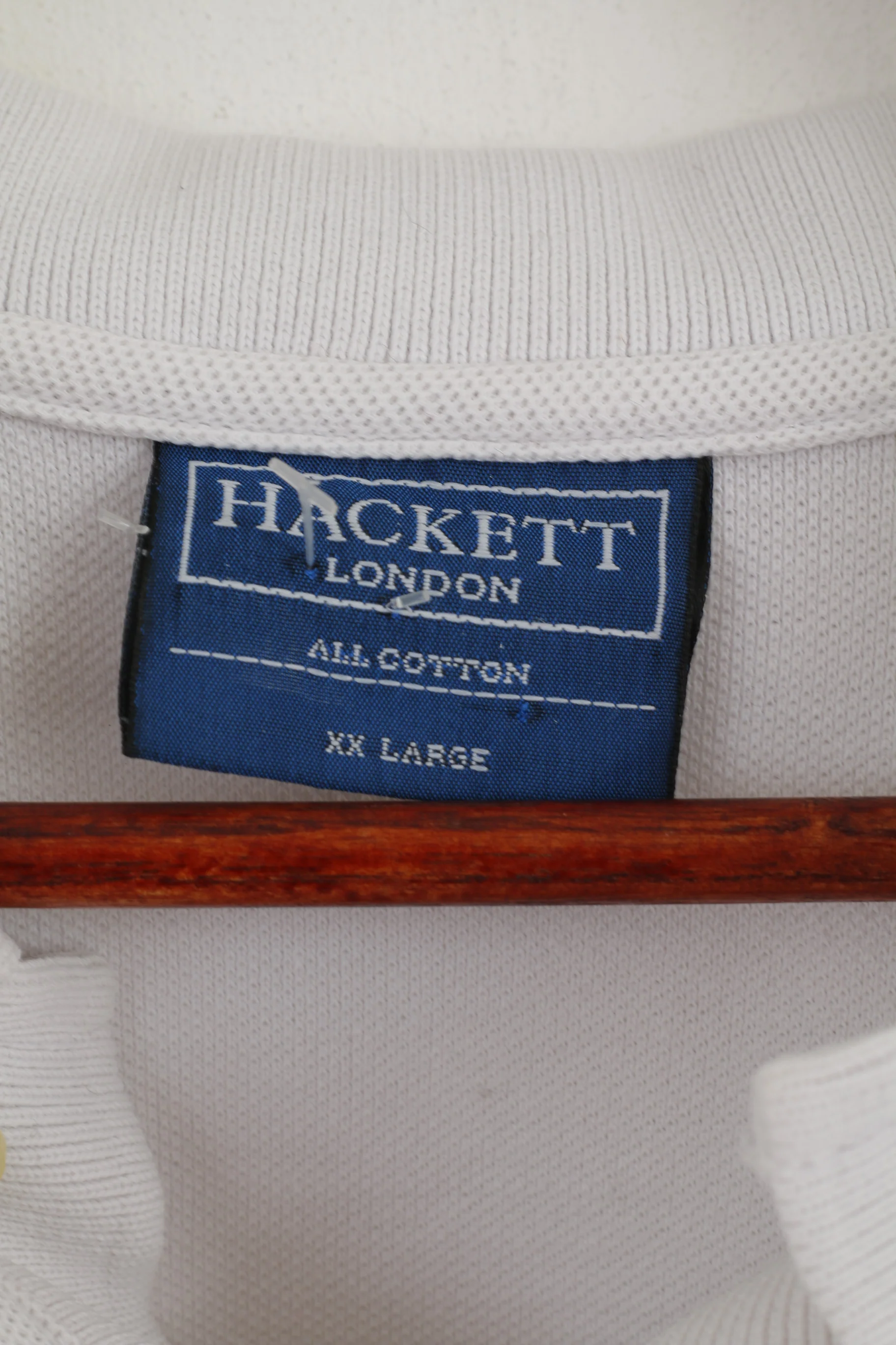 Hackett London Men XXL (XXXL) Polo Shirt White Cotton #2 Short Sleeve Top - Image 4
