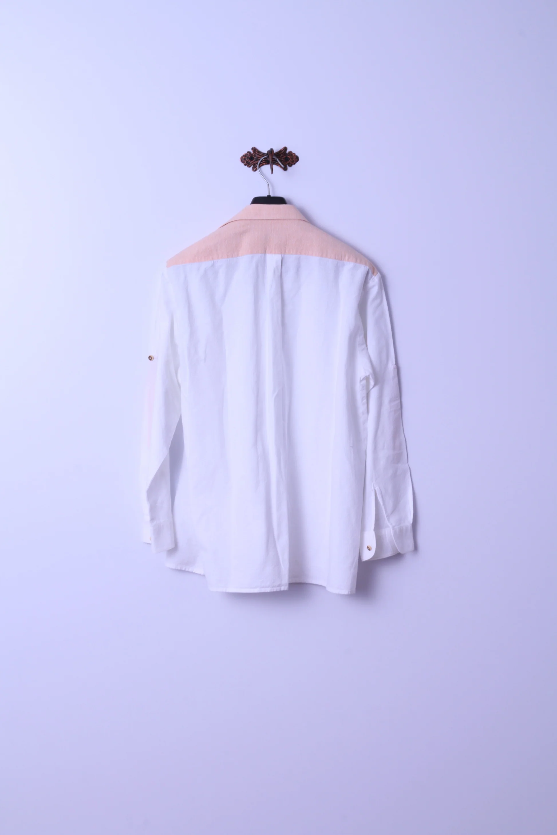 LANDHAUS C&A Naturally Mens XL 43/44 Casual Shirt White Cotton Tyrol Ebroidered Top - Image 7