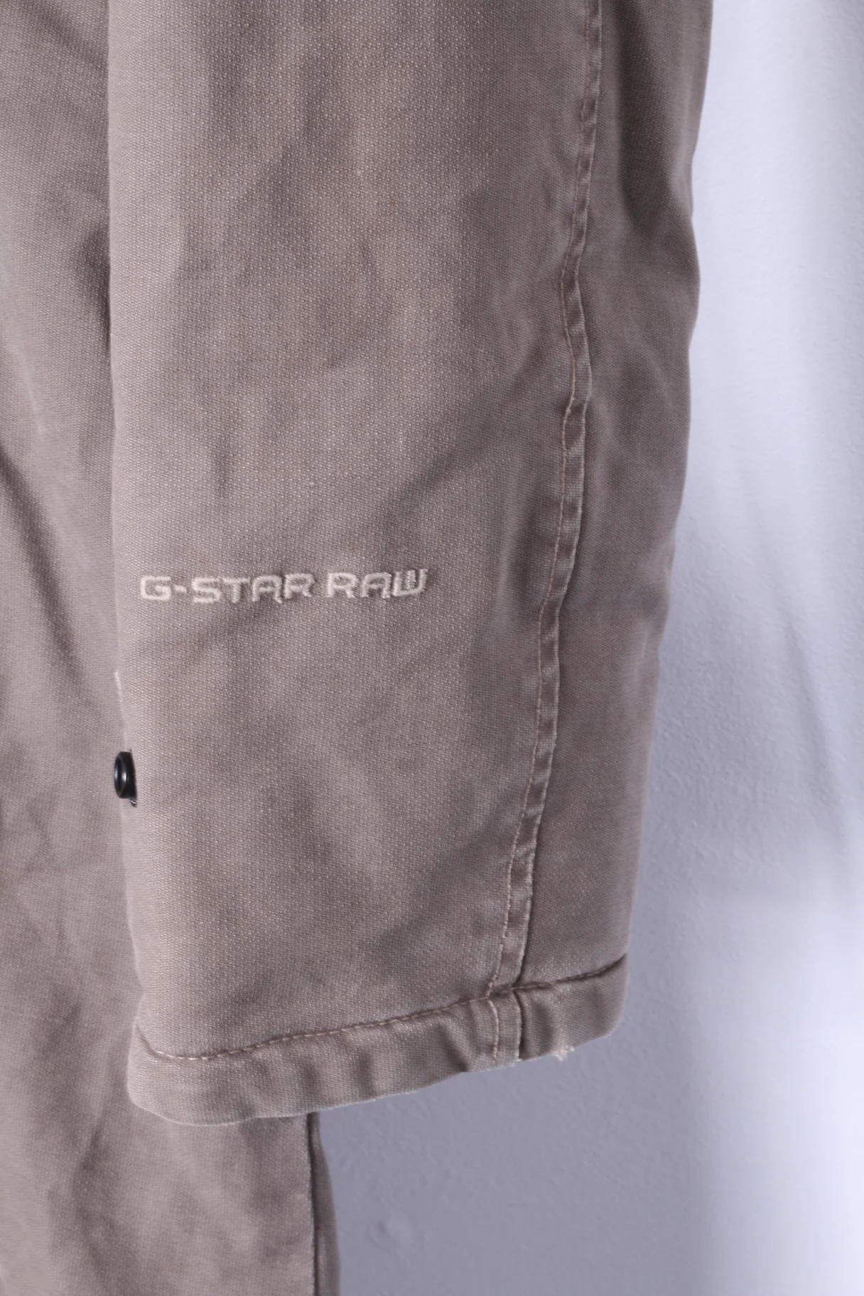 G-STAR RAW Womens M Coat Khaki Cotton Full Zipper Hooded Hedley Jacket - Image 4