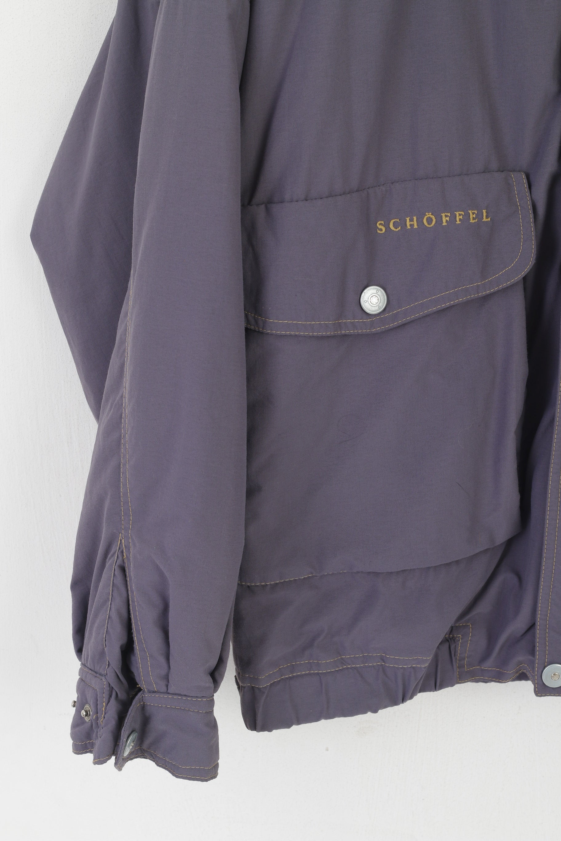 Schoffel Country Men 52 L Jacket Purpple Vintage Gore-Tex  Bomber Padded Top - Image 3