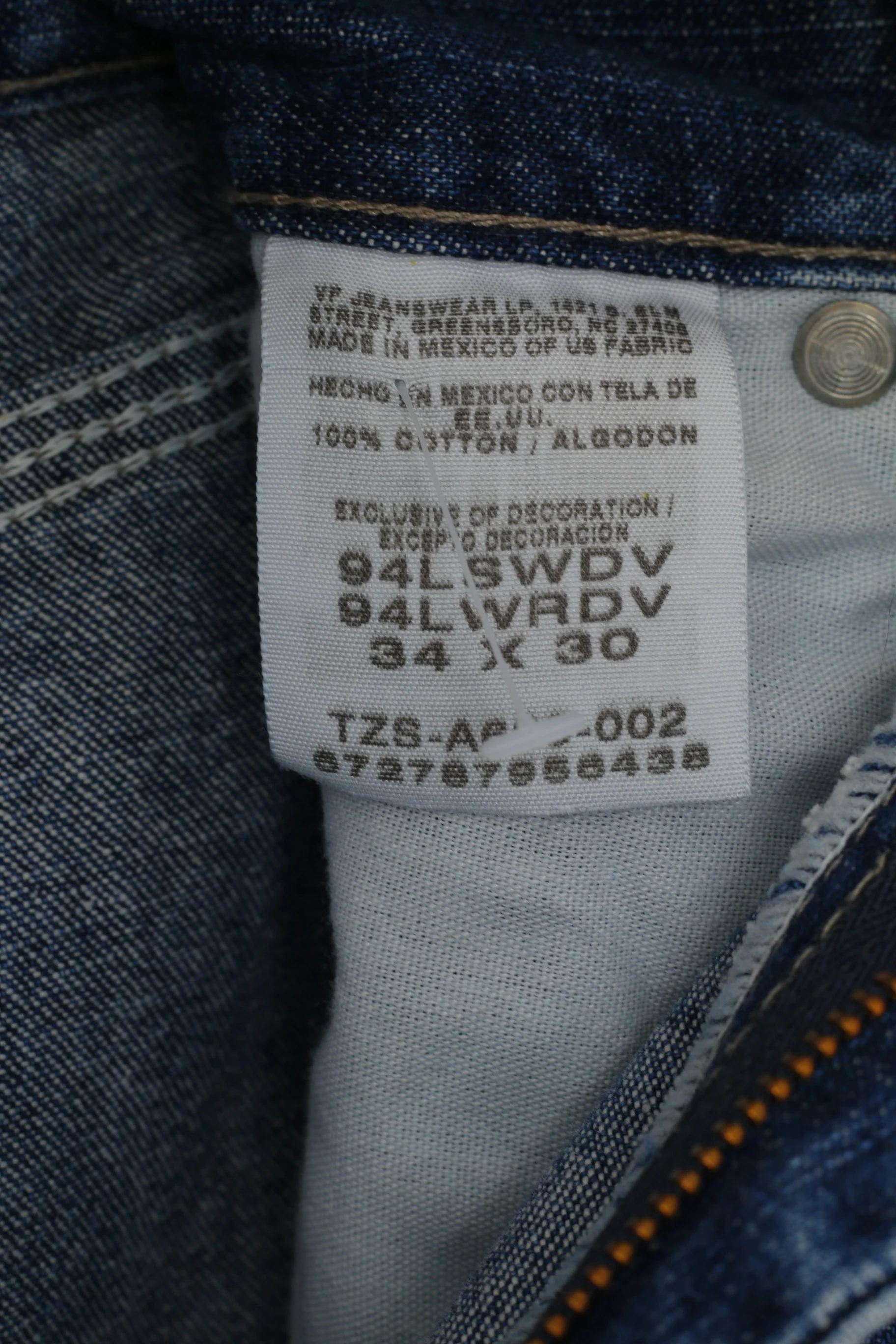 Wrangler Men 34 Jeans Trousers Navy Denim Cotton Vintage Retro Pants - Image 4