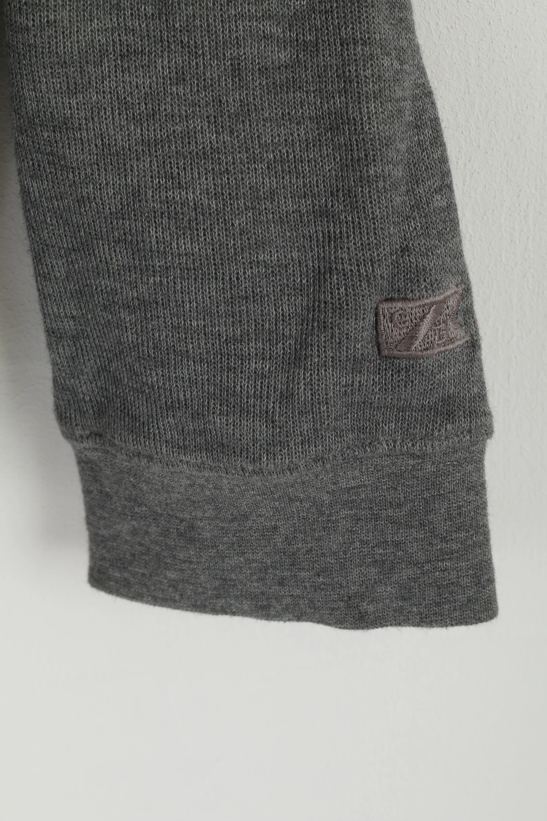 CUTTER & BUCK Men XL Jumper Grey Cotton Zip Neck Classic Sweater - Image 3