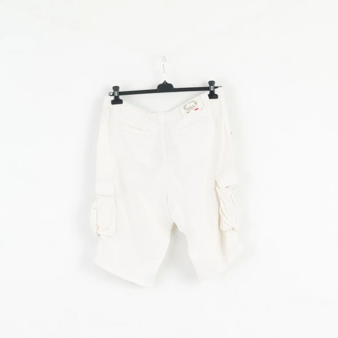 Acquafredda Mens 54 XL Shorts Beige 100% Linen Made in Italy Summer - Image 7