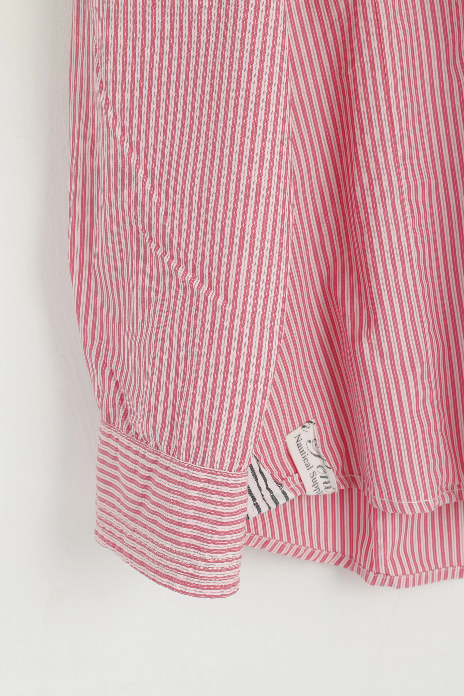 Gaastra Men XL Casual Shirt Pink Striped Cotton North Peninsula Island Long Sleeve Top - Image 3