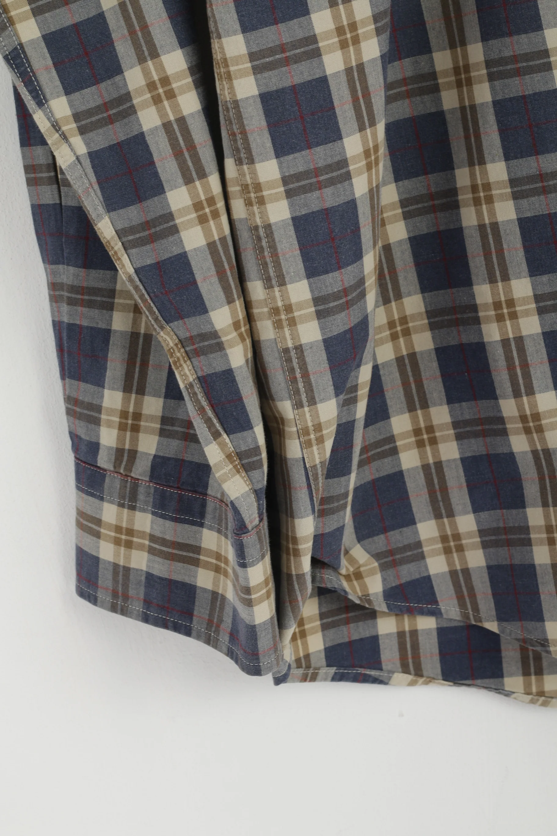 Gant Men M Casual Shirt Blue Check Sport Fit Adirondack Poplin Cotton Long Sleeve Top - Image 4