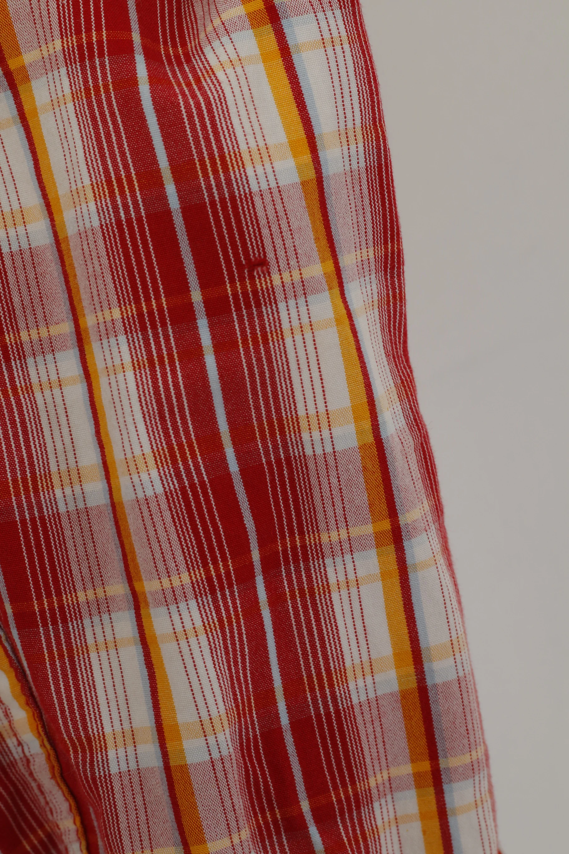 Lee Men XL Casual Shirt Red Cotton Check Popper Buttons Long Sleeve Bull Top - Image 4