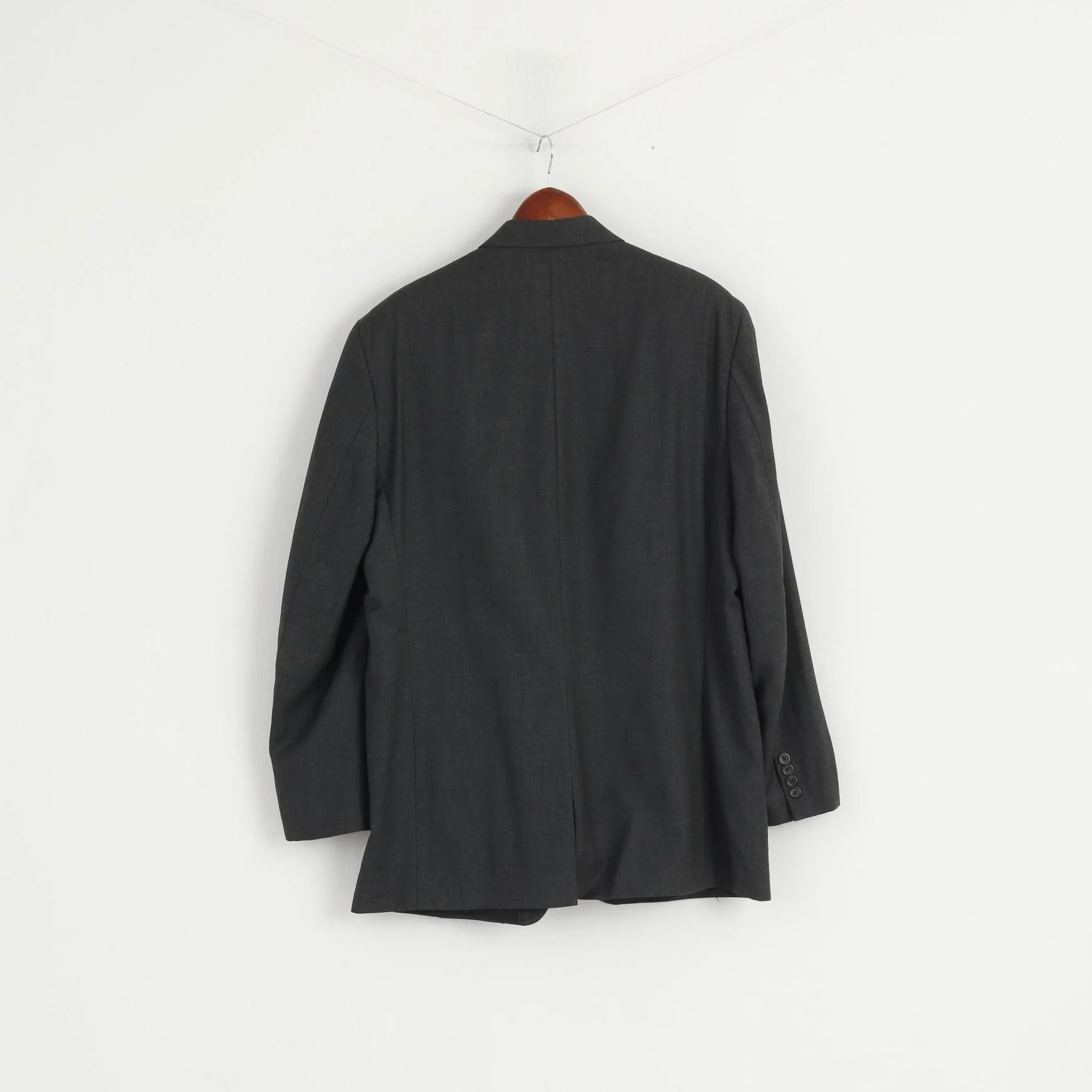 Chaps Ralph Lauren Men 44 L Blazer Dark Grey Wool Cashmere Single Breasted Jacket - Image 6