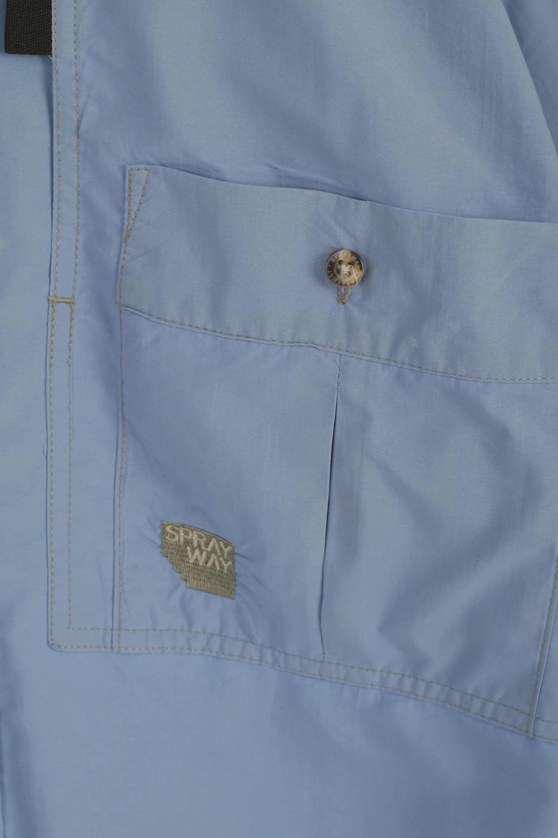 Sprayway Men S Casual Shirt Blue Outdoor Pockets Hiking Short Sleeve Top - Image 3