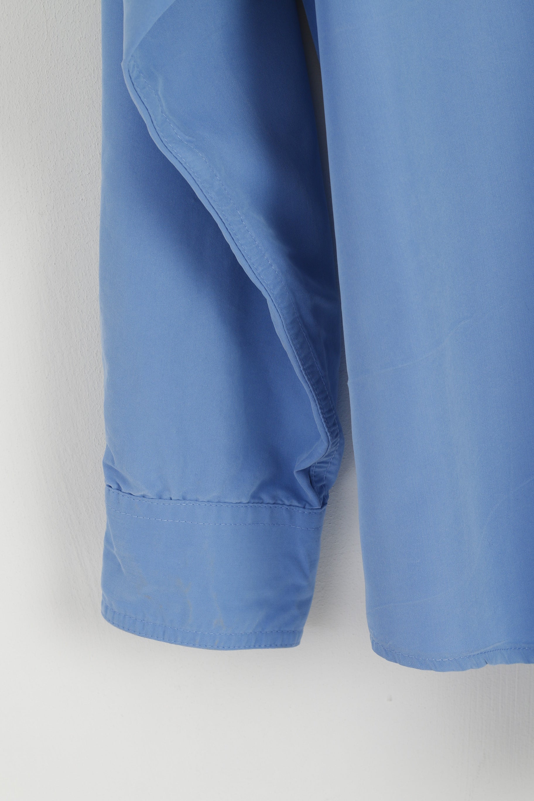 Chaps Ralph Lauren Men L Casual Shirt Blue Rayon Detailed Buttons Soft Long Sleeve Top - Image 3