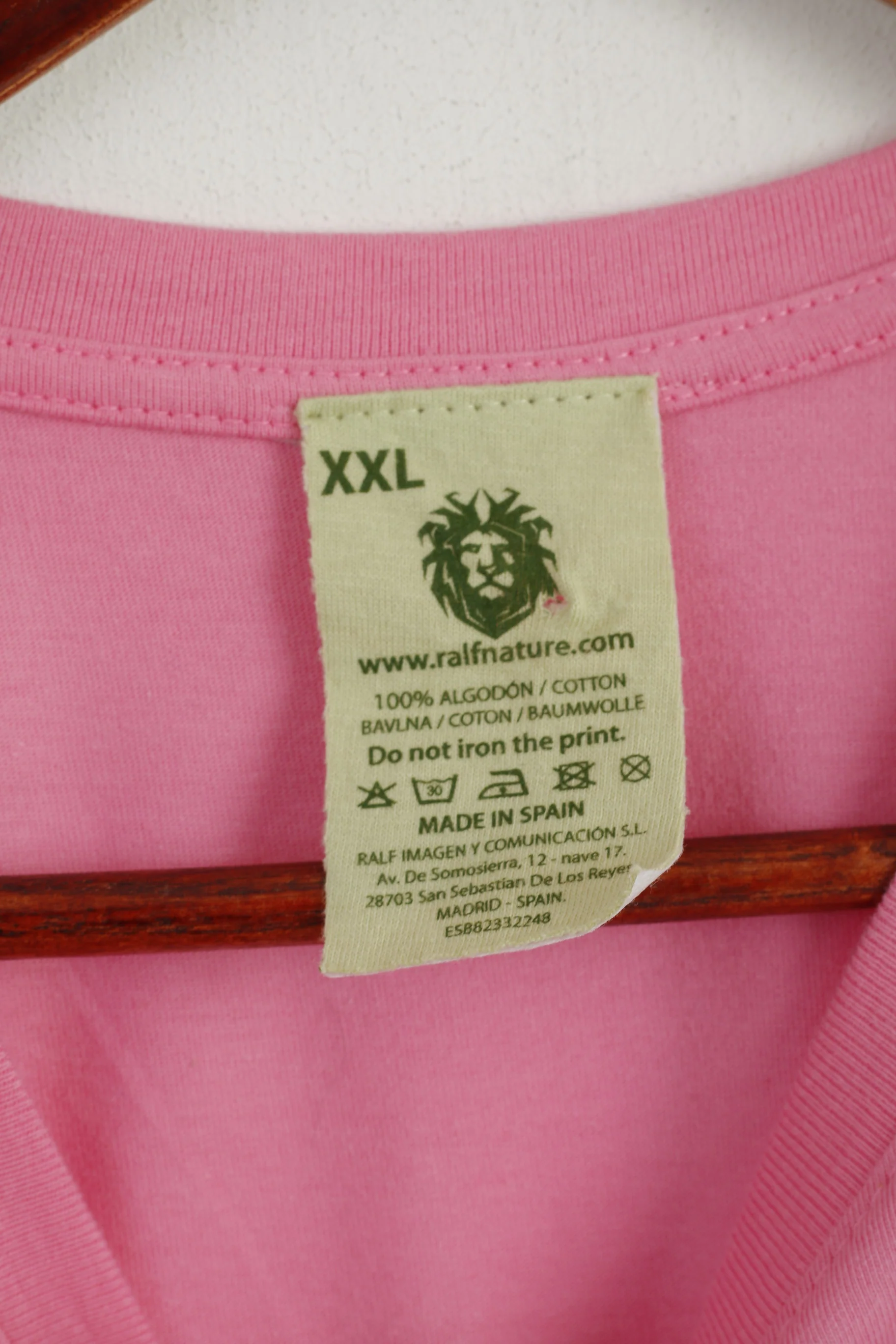 Ralf Nature Women XL Shirt Pink Cotton Parrot Oasis Wildlife Short Sleeve Top - Image 4