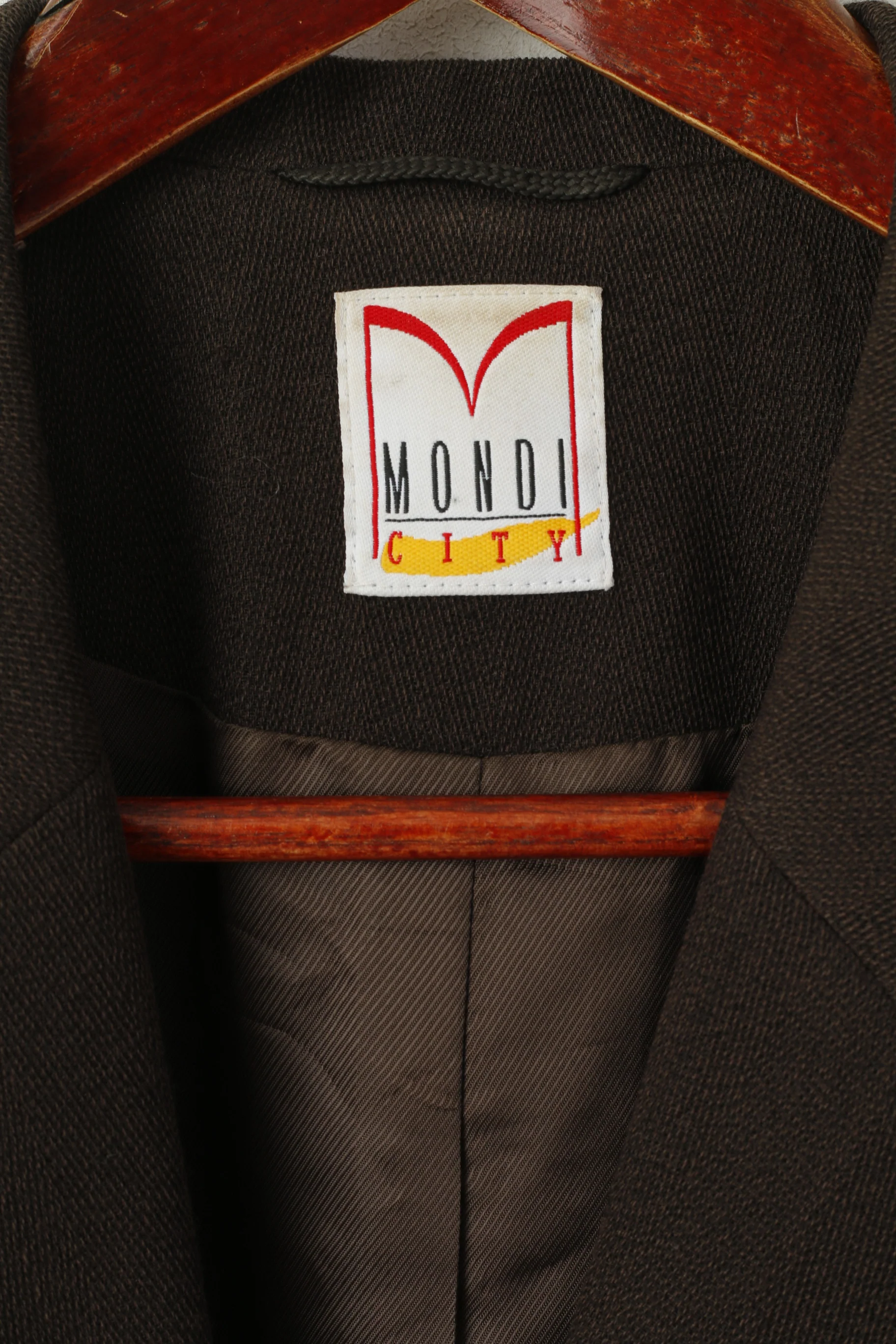 Mondi City Women 38 S Blazer Brown Wool Blend Casual Military Elegant Jacket - Image 4