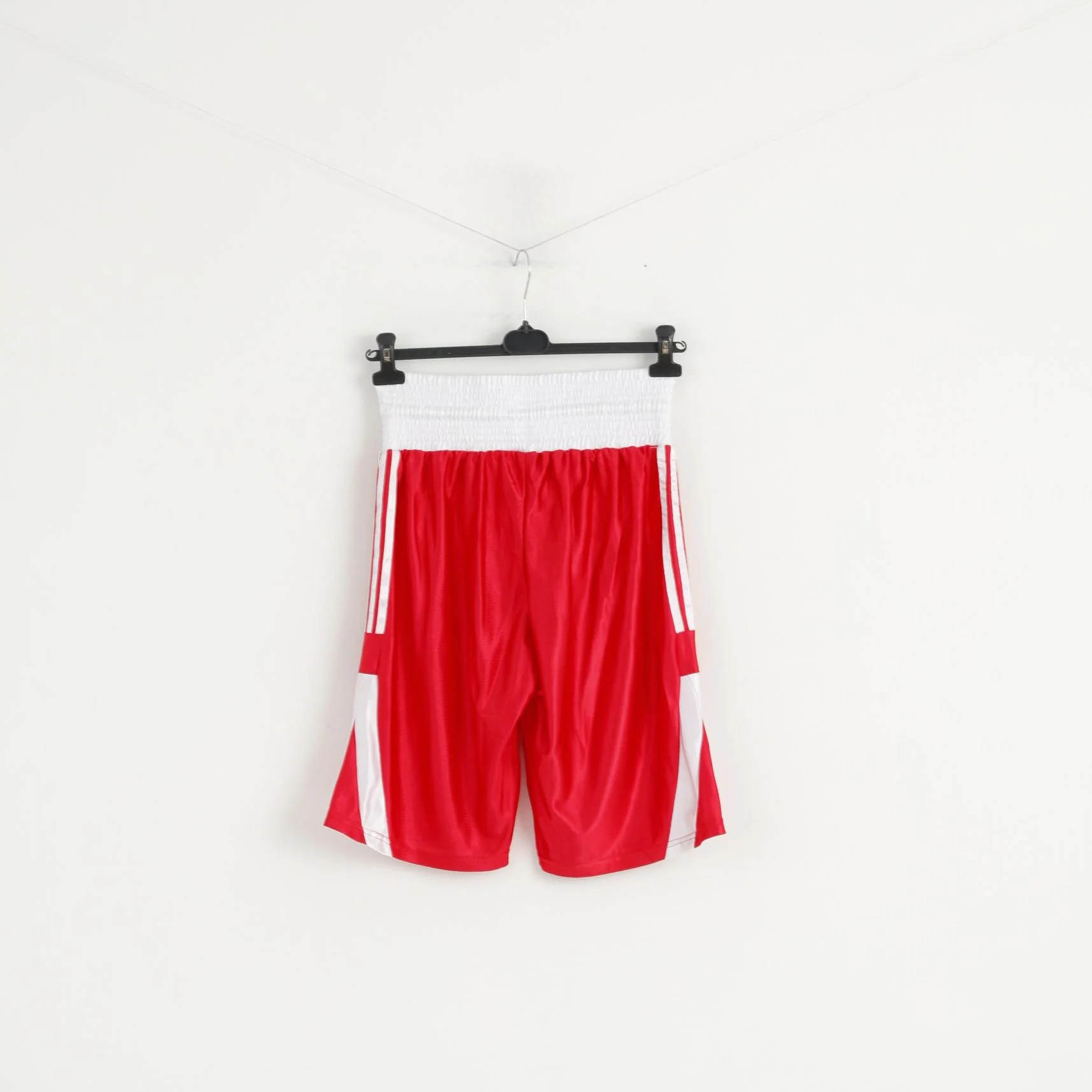 Adidas Men L Shorts Red White Boxing Shiny Training Sportswear - Image 4