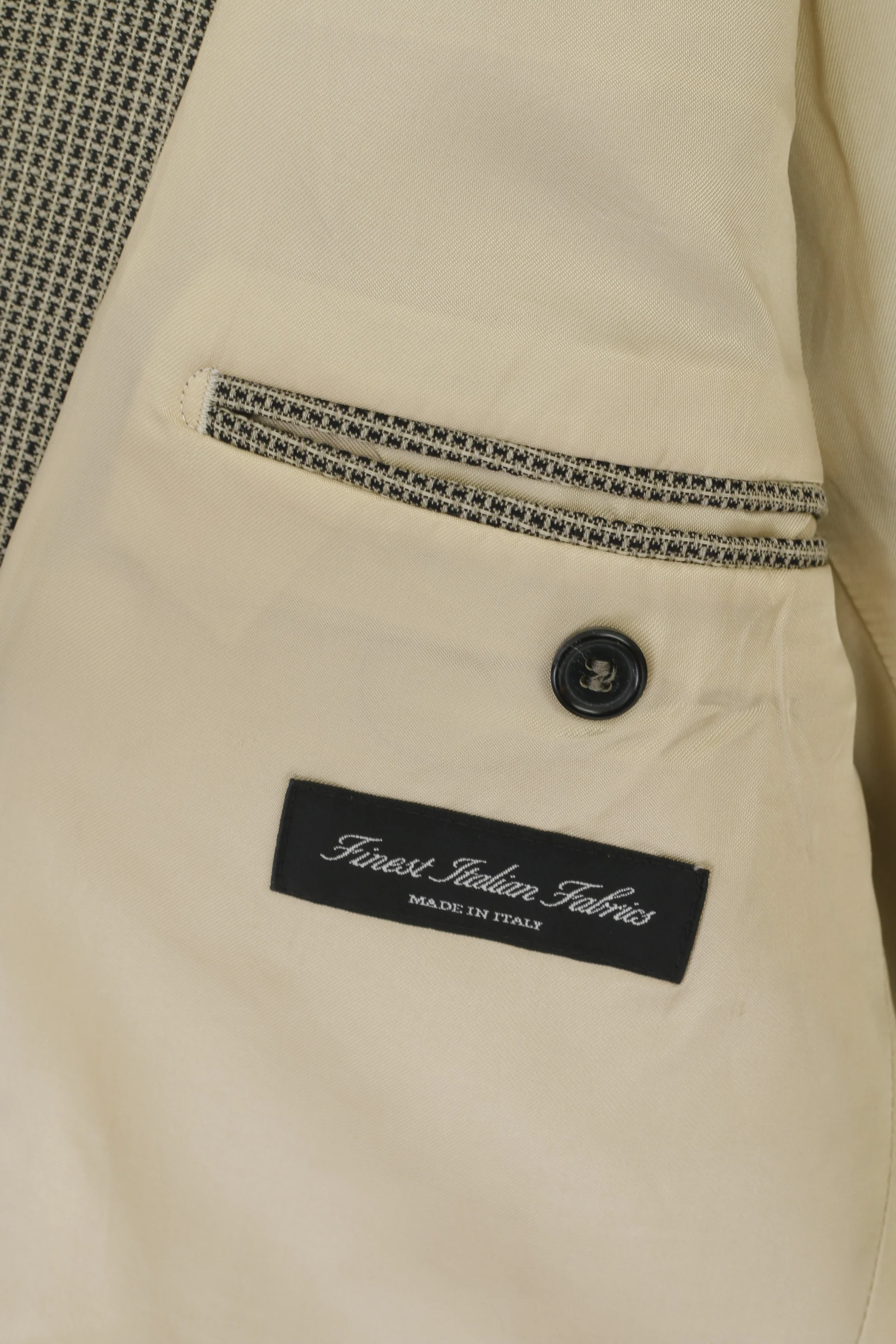 Massimo Datti Men 52 42 Blazer Grey Italy Wool Vintage Micro Check Banero Single Breasted Shoulder Pads Jacket - Image 5
