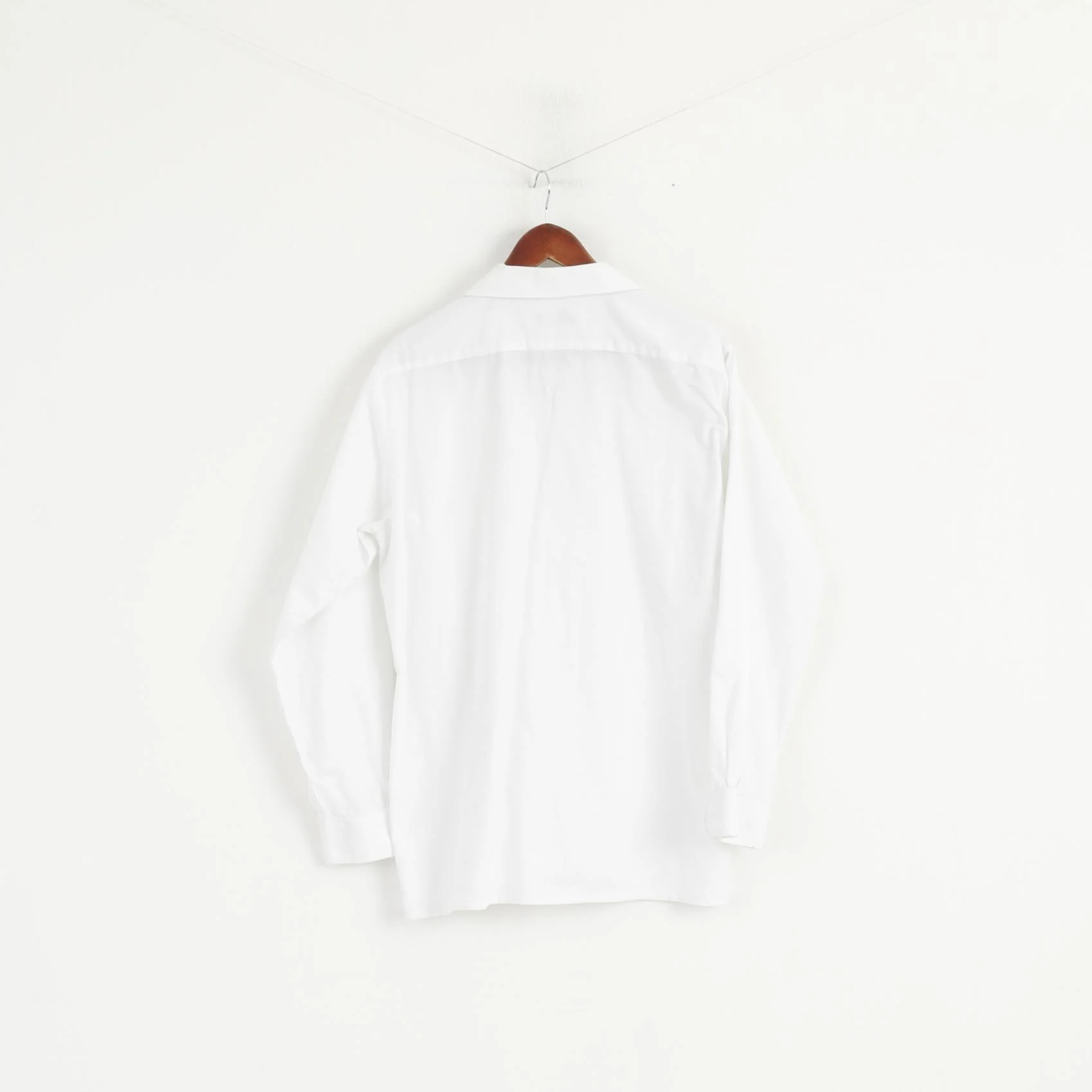 Alphorn Trachtenmode Men L Casual Shirt White Cotton Long Sleeve Tyrol Top - Image 5