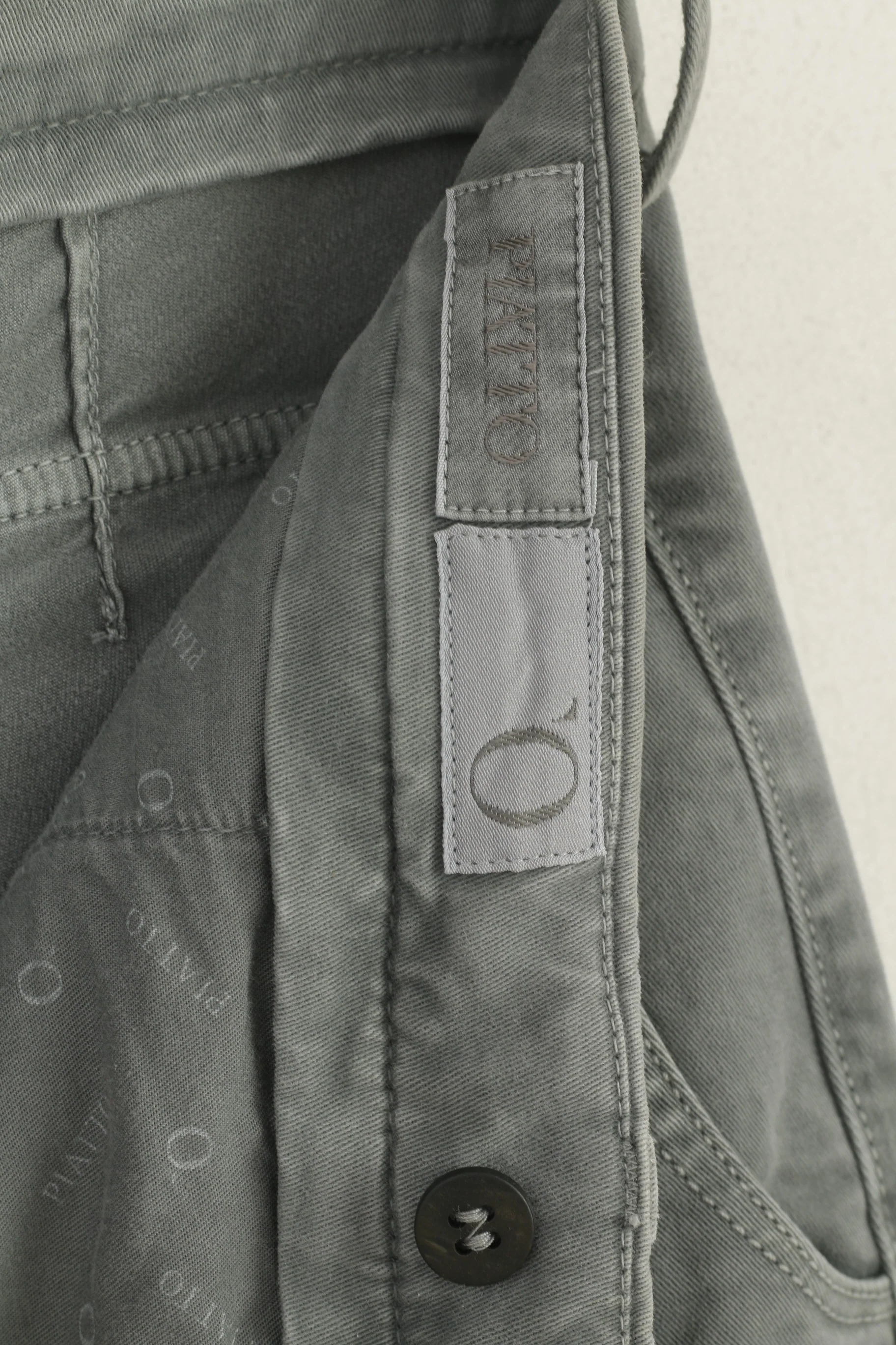 Piatto Men 52 36 Trousers Grey Cotton Elastane Fill Pant -U Chino Made in Italy Pants - Image 3