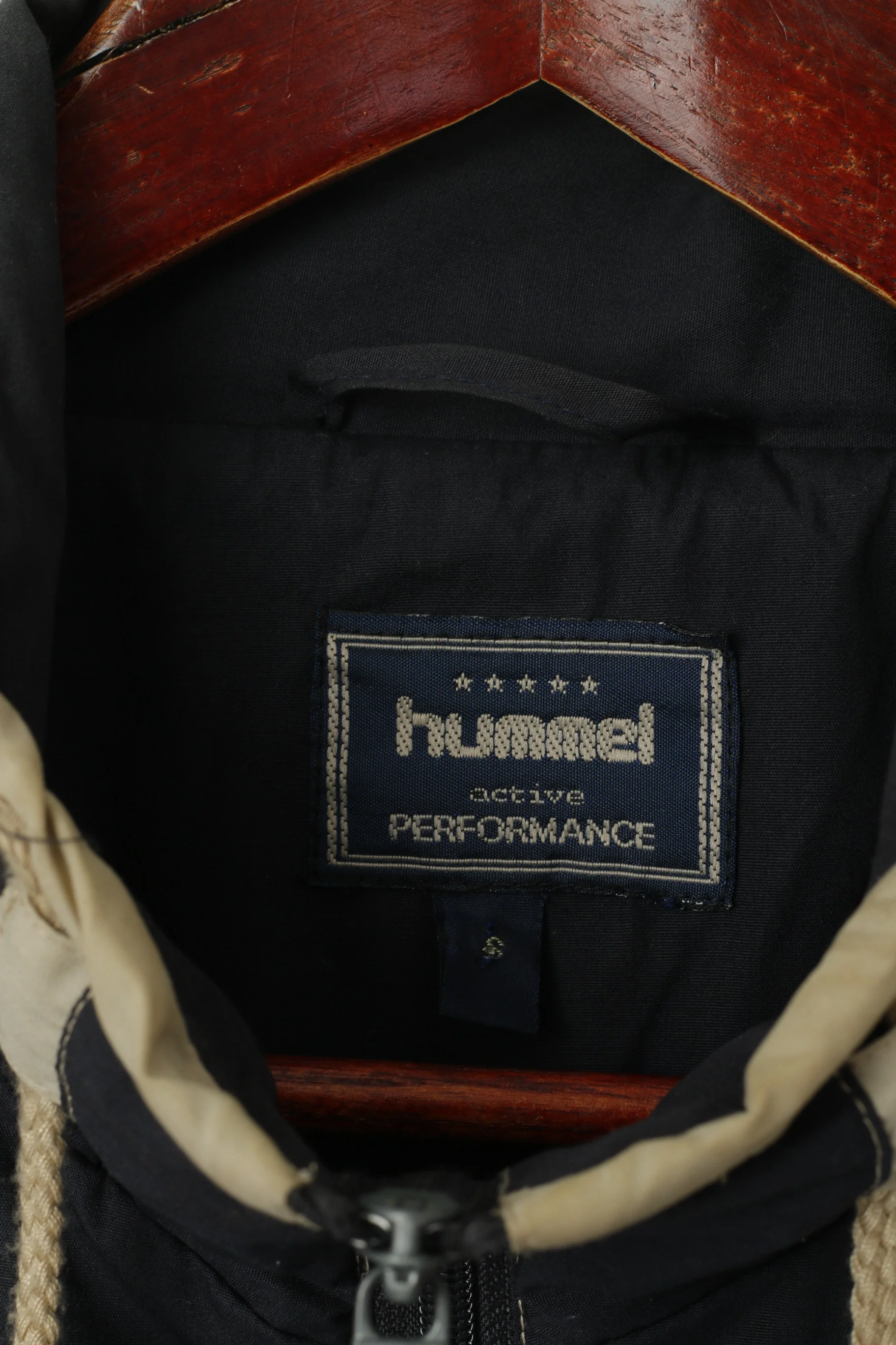 Hummel Men S Jacket Navy Lightweight Bomber Vintage 90s England Sportswear Top - Image 4