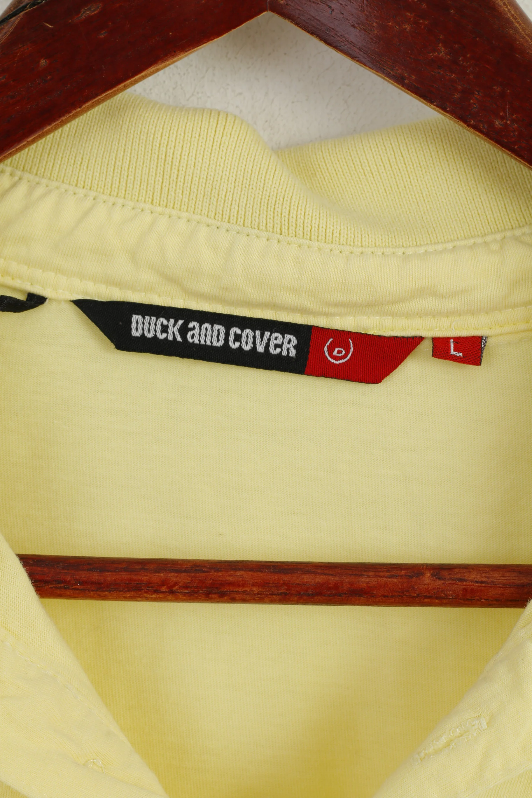 Duck And Cover Men L Polo Shirt Yellow Cotton vaughan Style Classic Top - Image 4