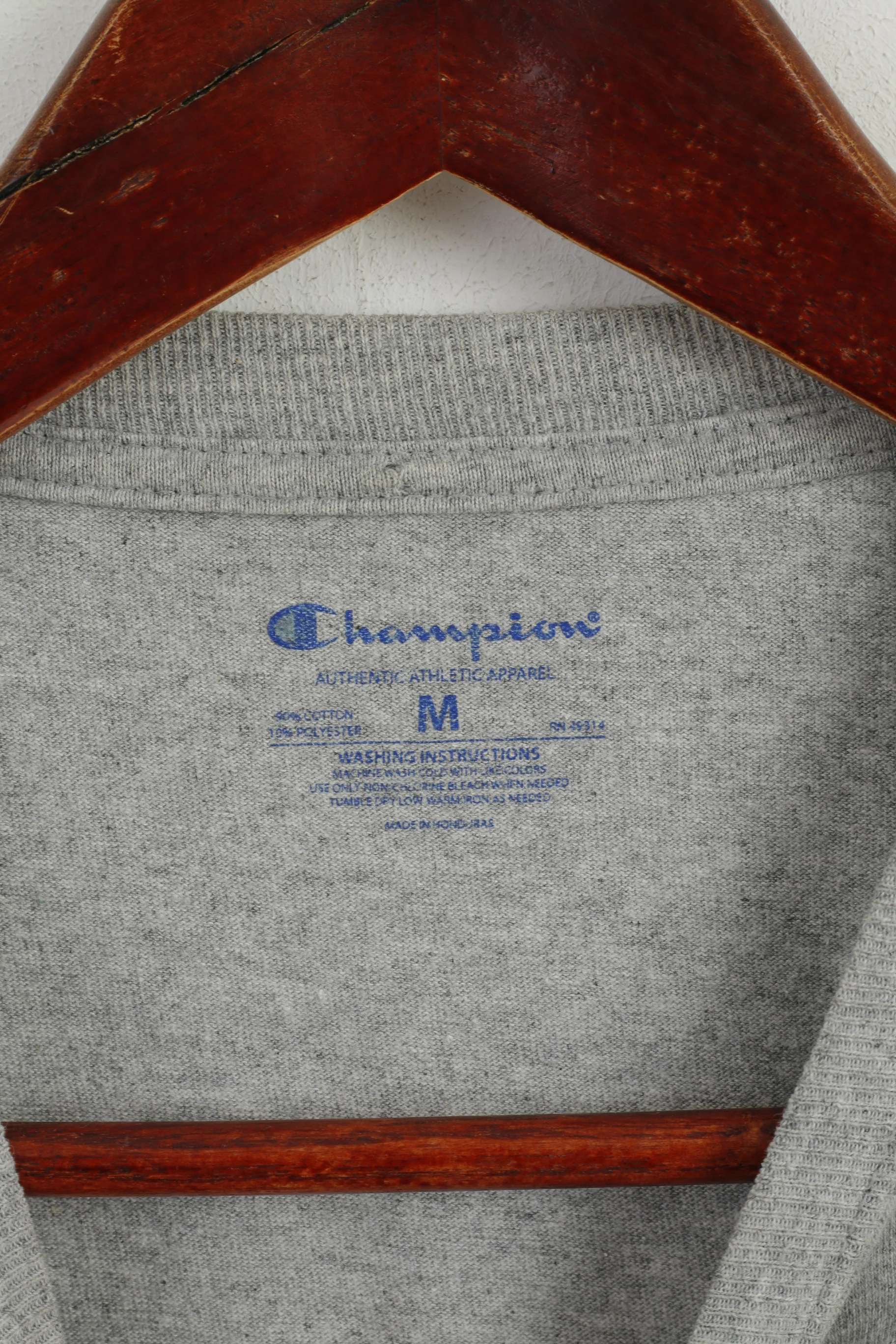 Champion Men M T-Shirt Grey Cotton Acc Football Championship Graphic Top - Image 3
