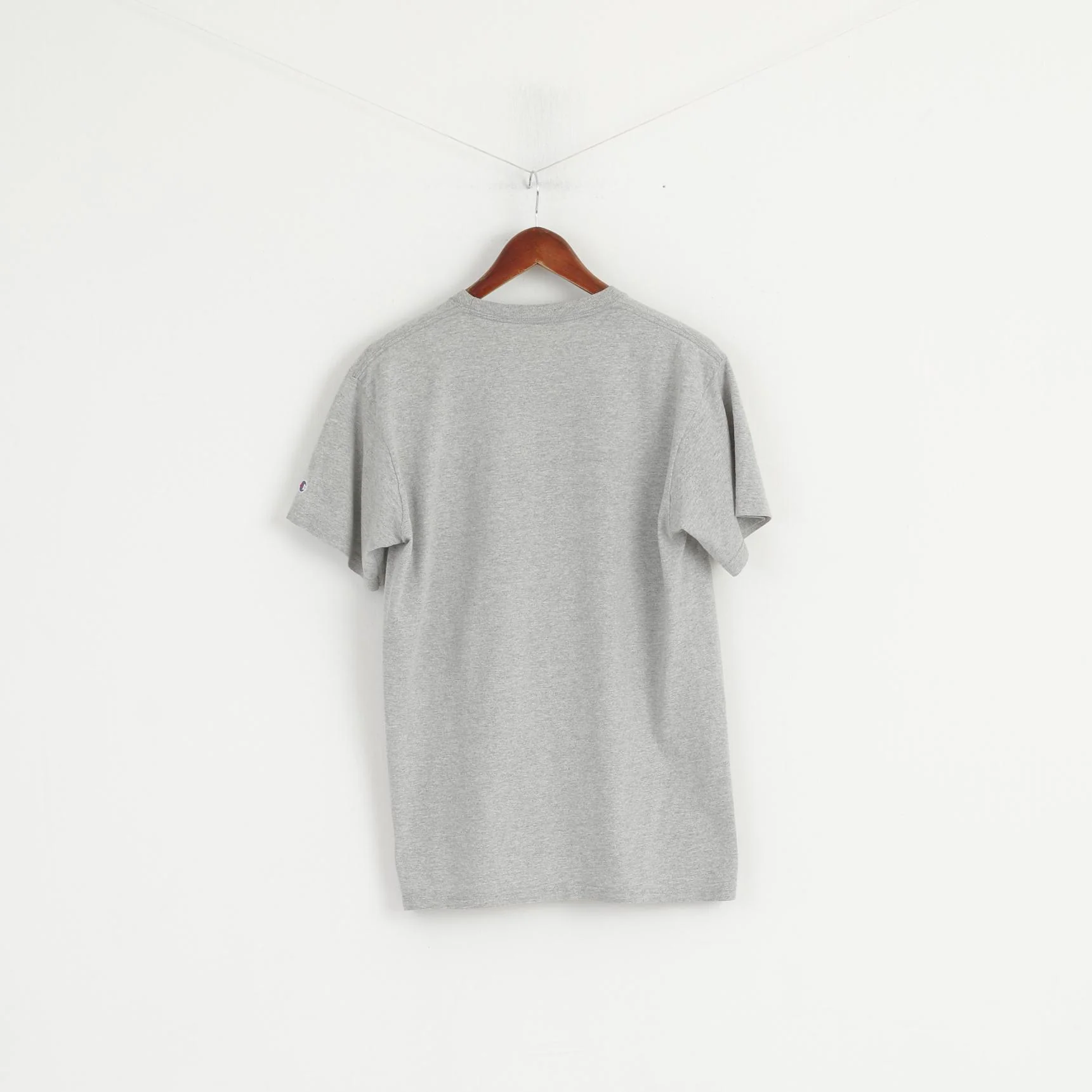 Champion Men M T-Shirt Grey Cotton Acc Football Championship Graphic Top - Image 4