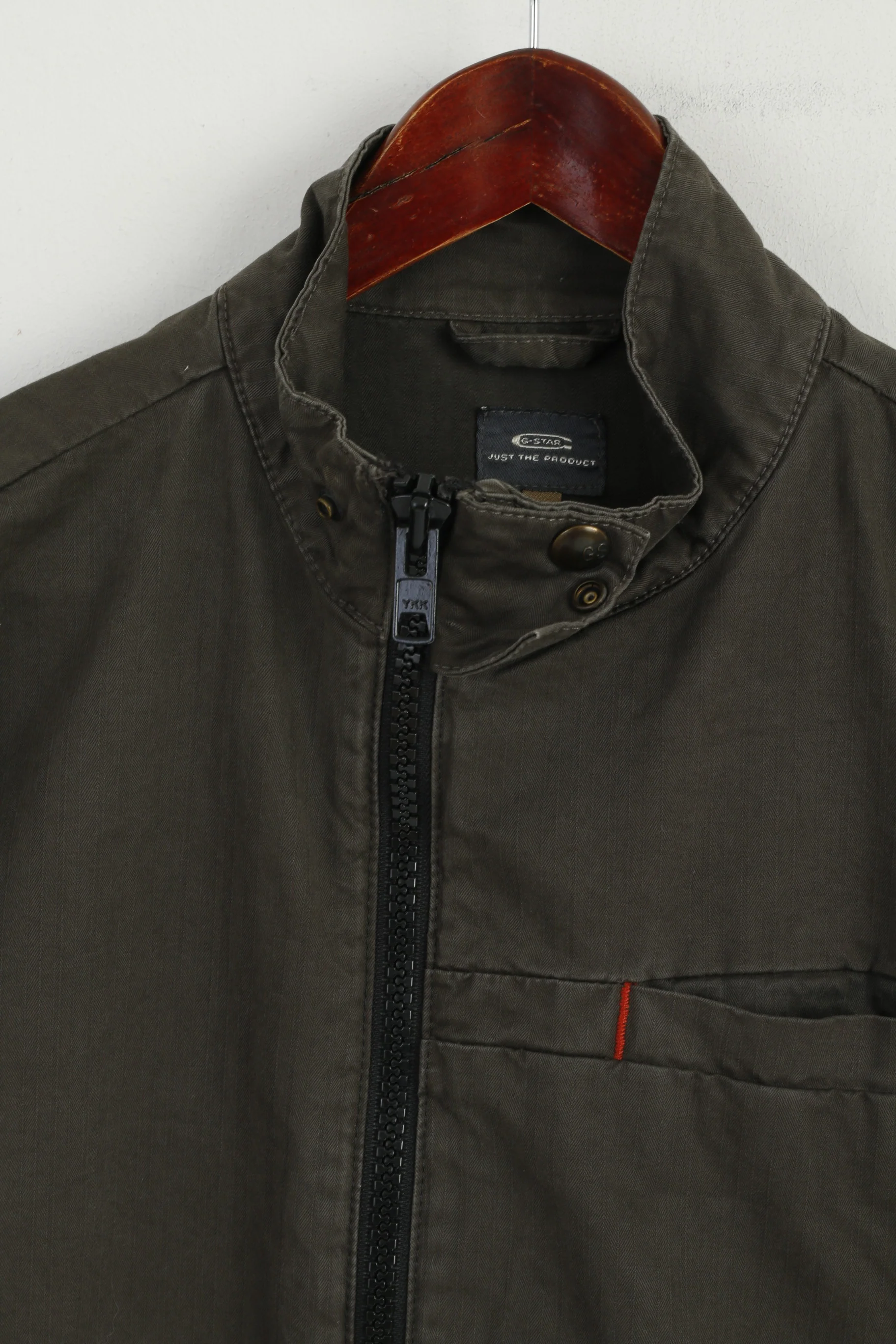 G-Star Raw Women XL Jacket Green Cotton Studs Jkt Military Zip Up Multi Pockets Top - Image 2