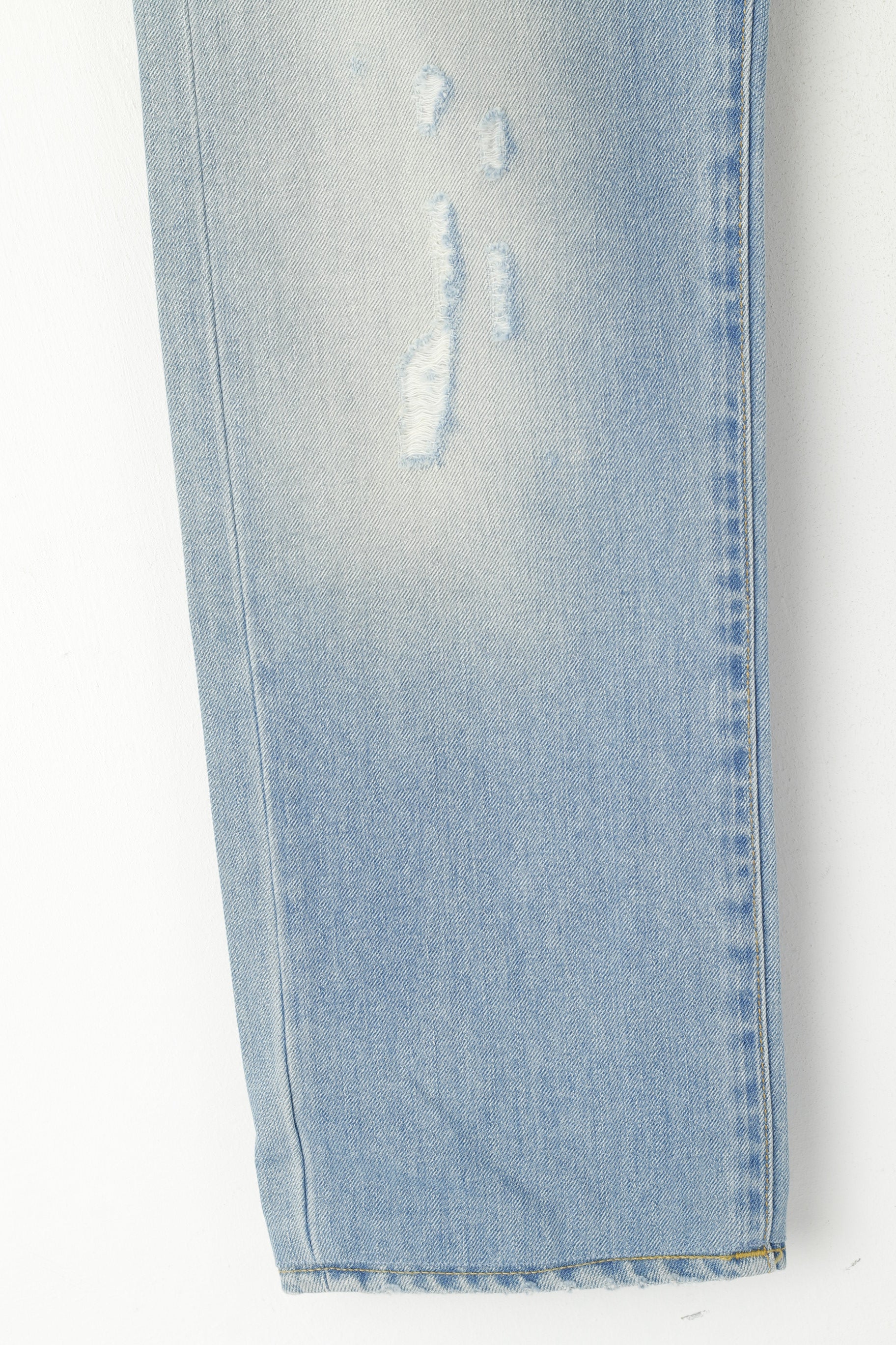 G-Star Raw Men 33 Jeans Trousers Light Blue Denim 3301 Tapered Cotton Pants - Image 3