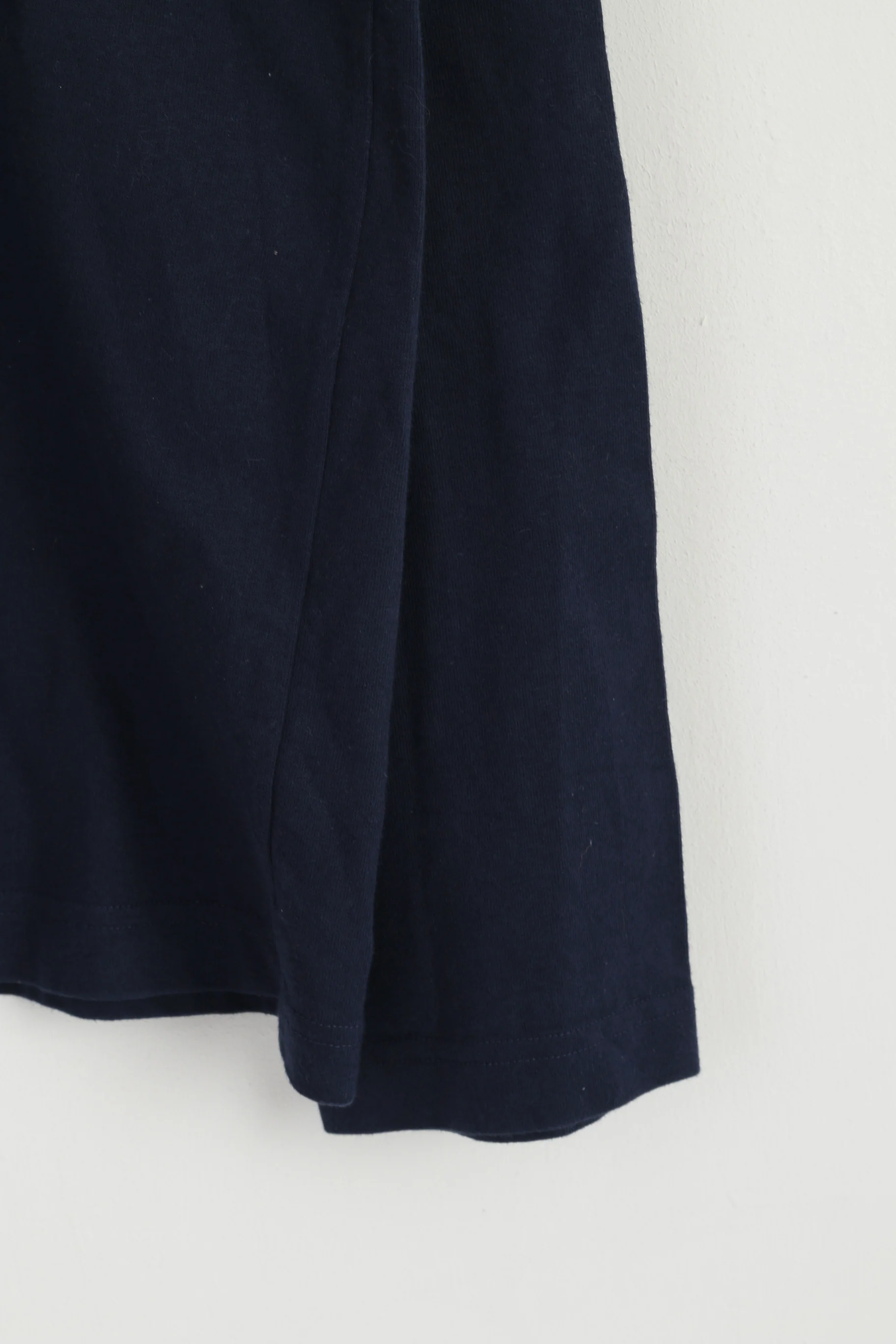Champion Men XL Long Sleeved Shirt Navy Cotton V Neck Classic Athletic Top - Image 3
