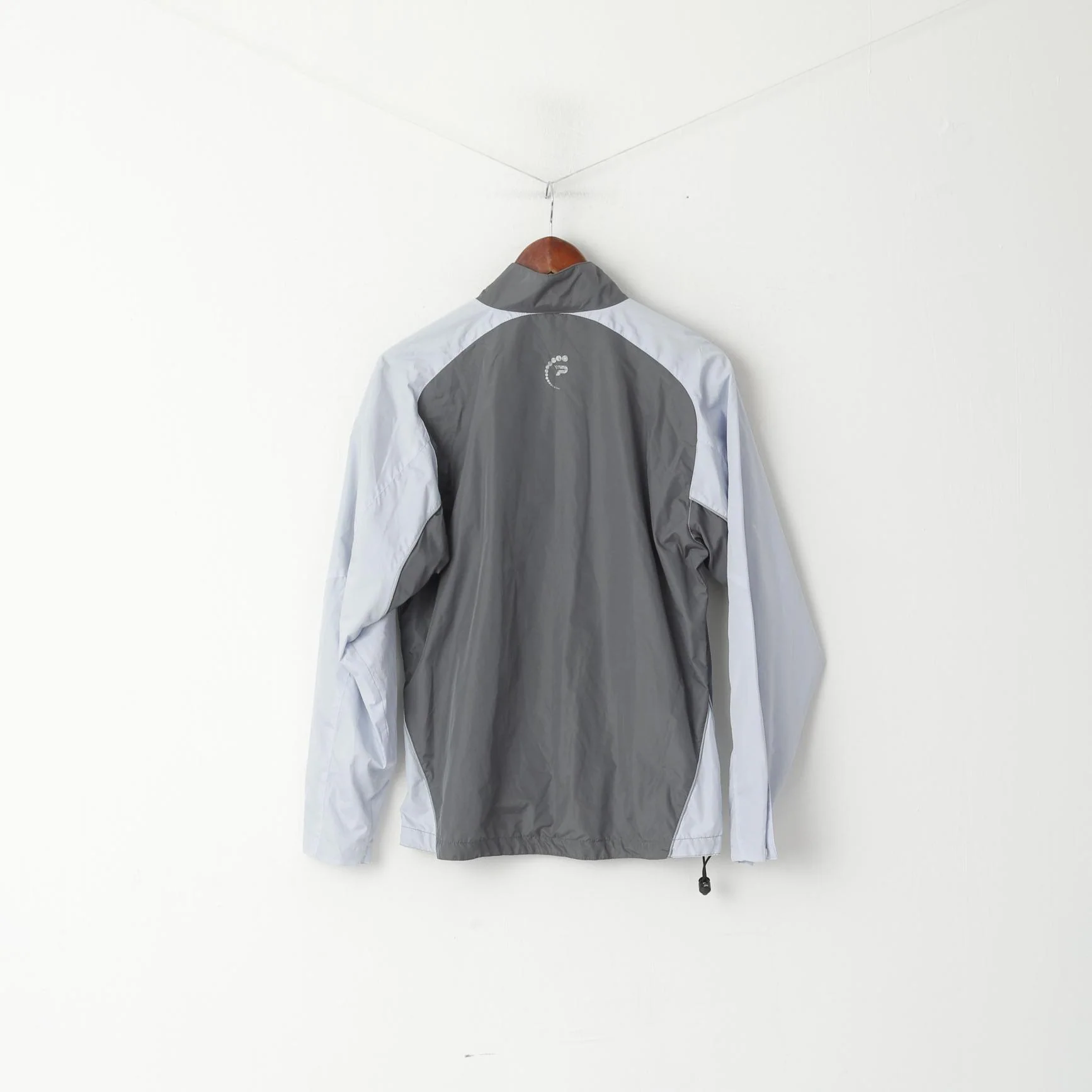Patrick Women M Jacket Gray Lightweight Reflective Grey Full Zipper Sportswear Top - Image 6
