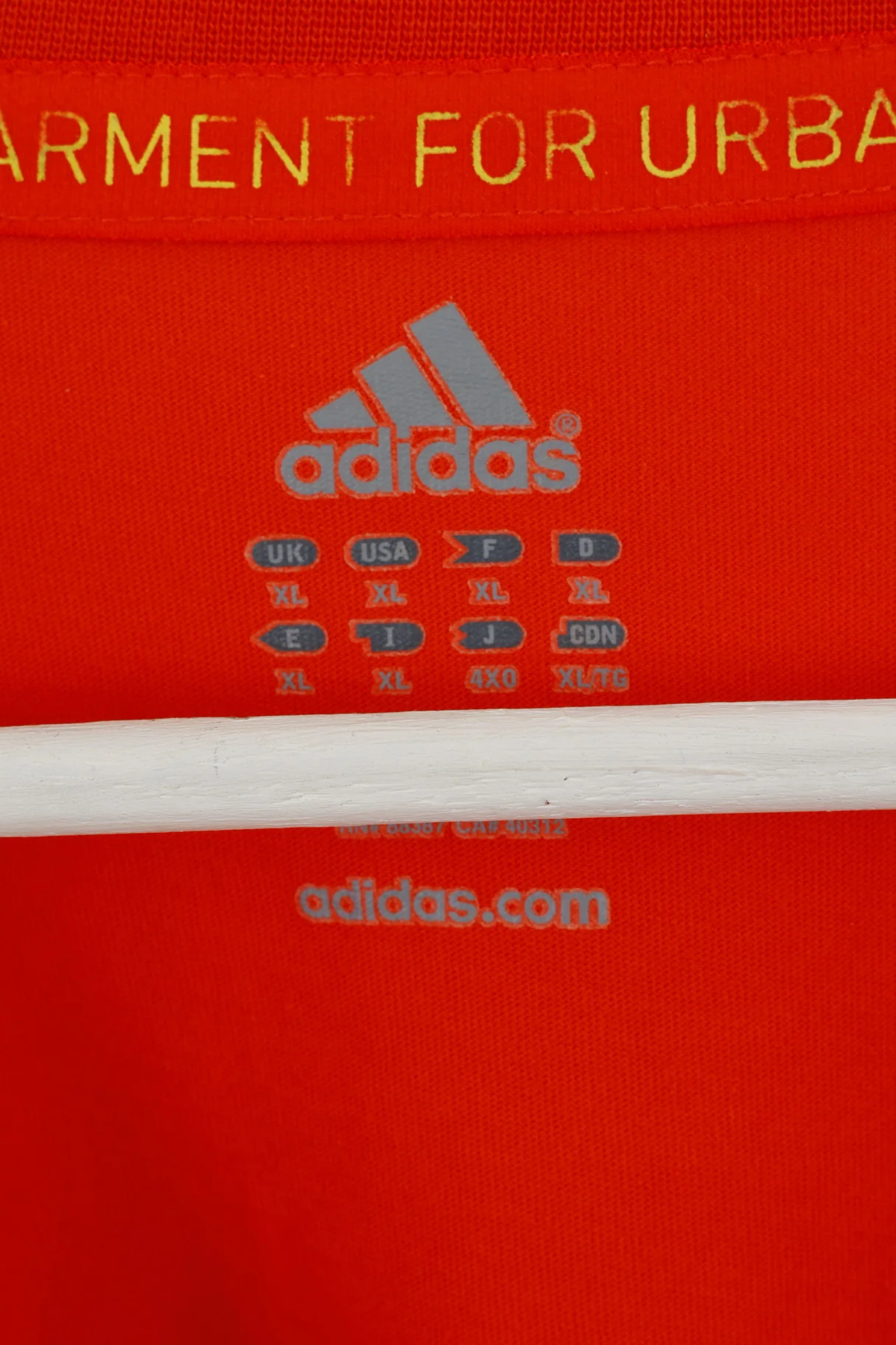 Adidas Mens XL T-Shirt Orange 100% Cotton Active You Can Run Top - Image 3