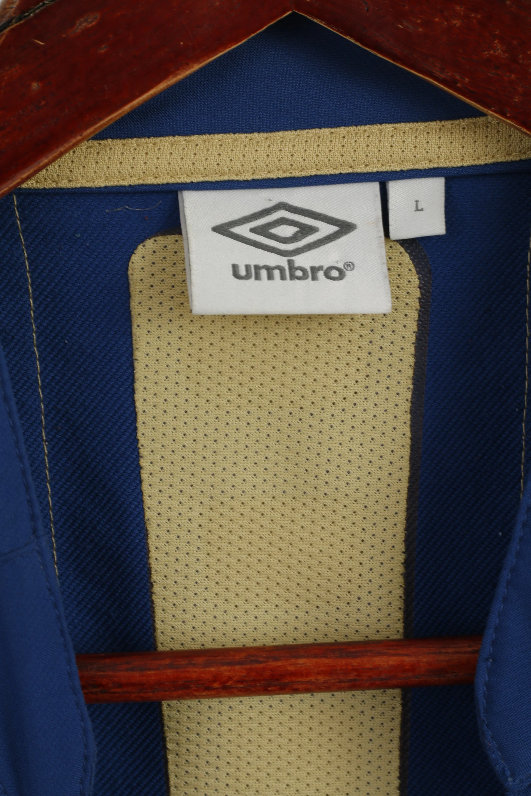 Umbro Men L (M) Sweatshirt Navy Pullover Football Sportswear Fit Activewear Top - Image 4