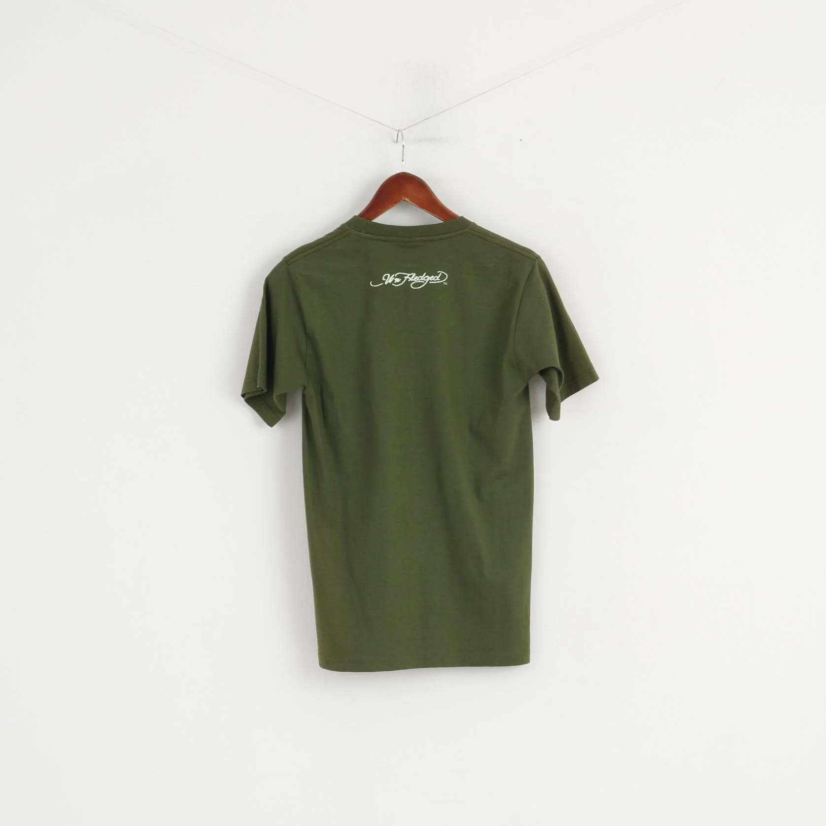 Unfledged Mens M (S) Shirt Green Cotton Graphic iPOD Short Sleeve Top - Image 5