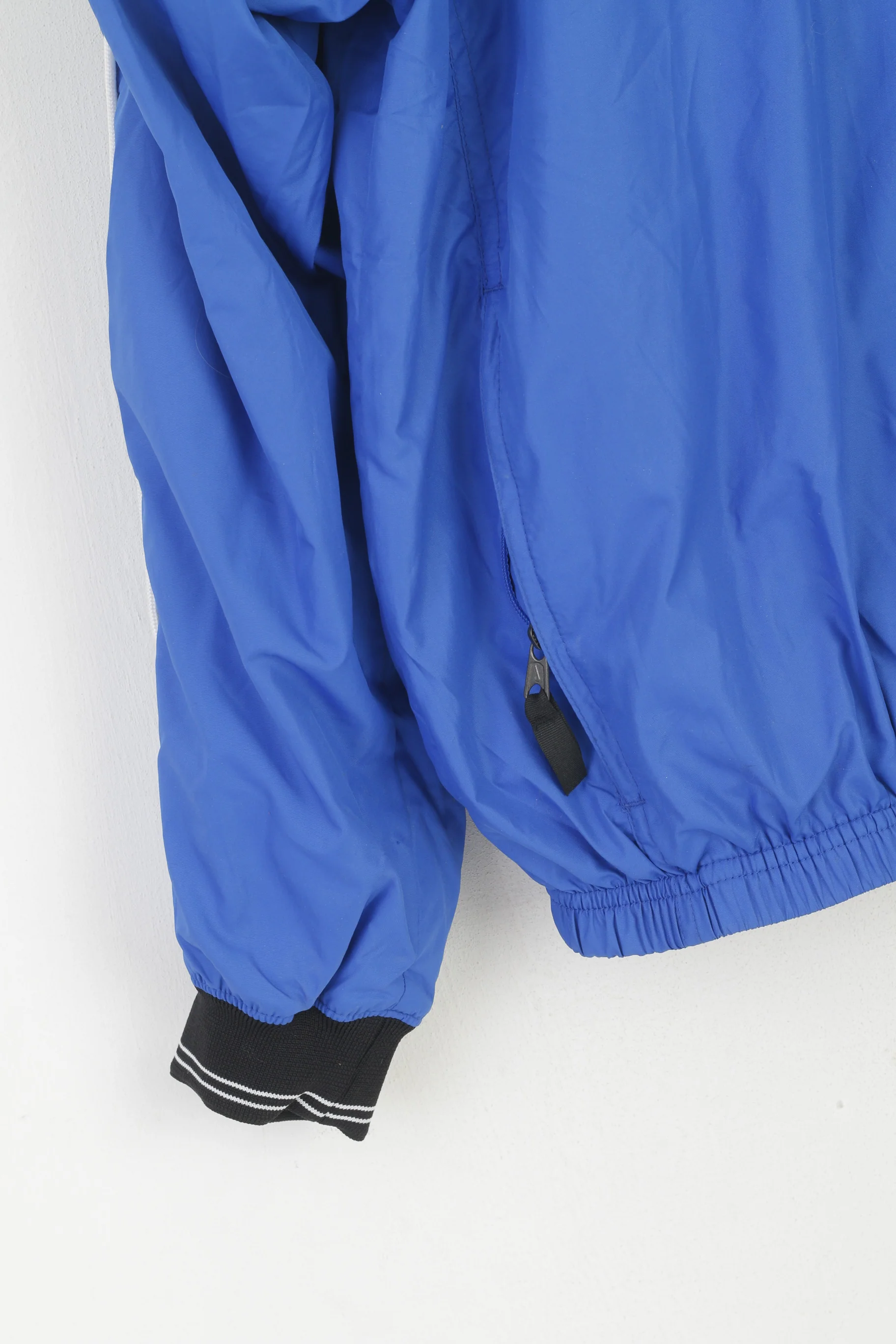 New Nike Team Men M 178 Jacket Blue Vintage Full Zip Bomber Sport Top - Image 3