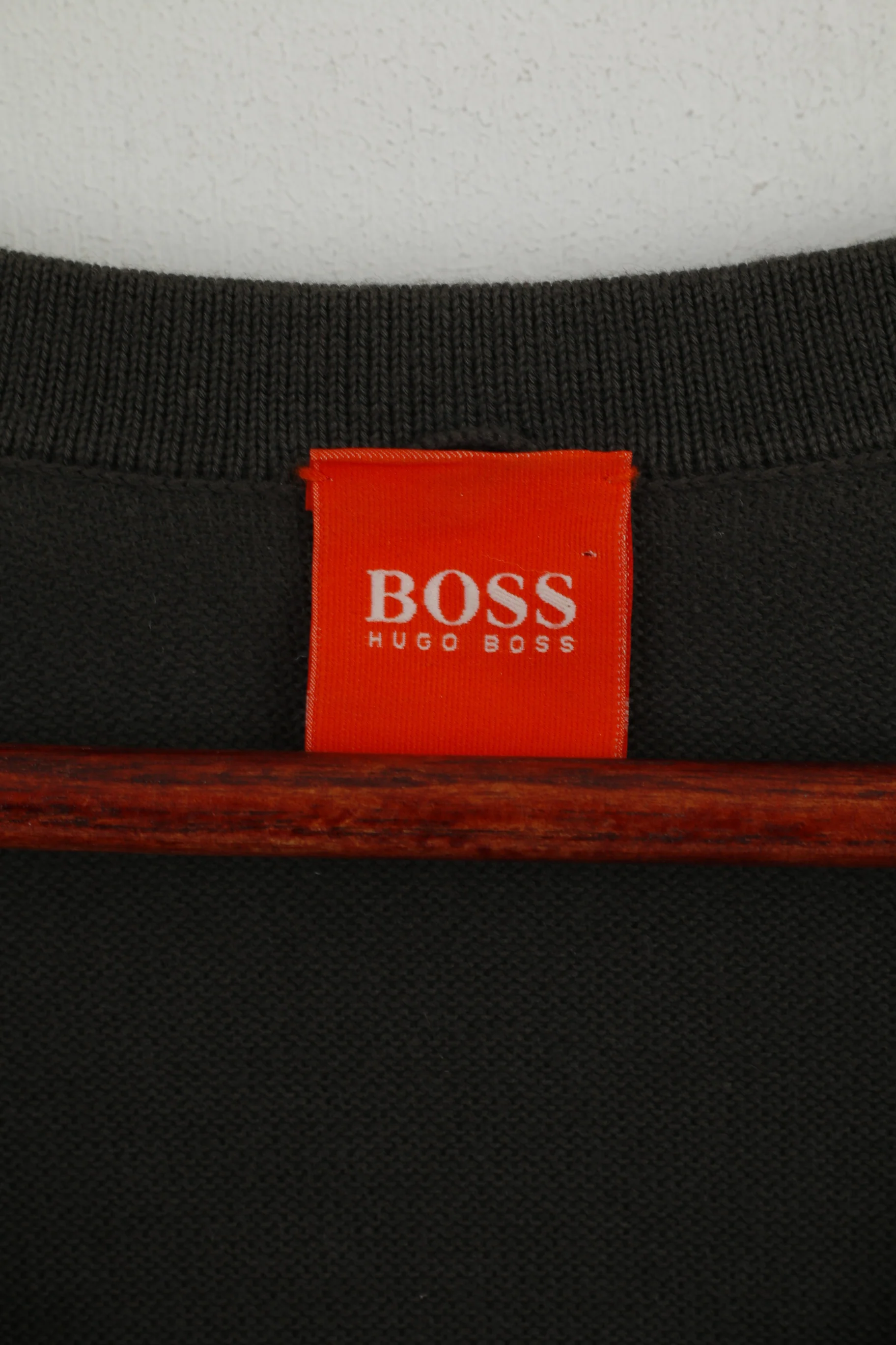 Hugo Boss Men M Jumper Green Cotton V Neck Classic Stretch Soft Sweater - Image 4