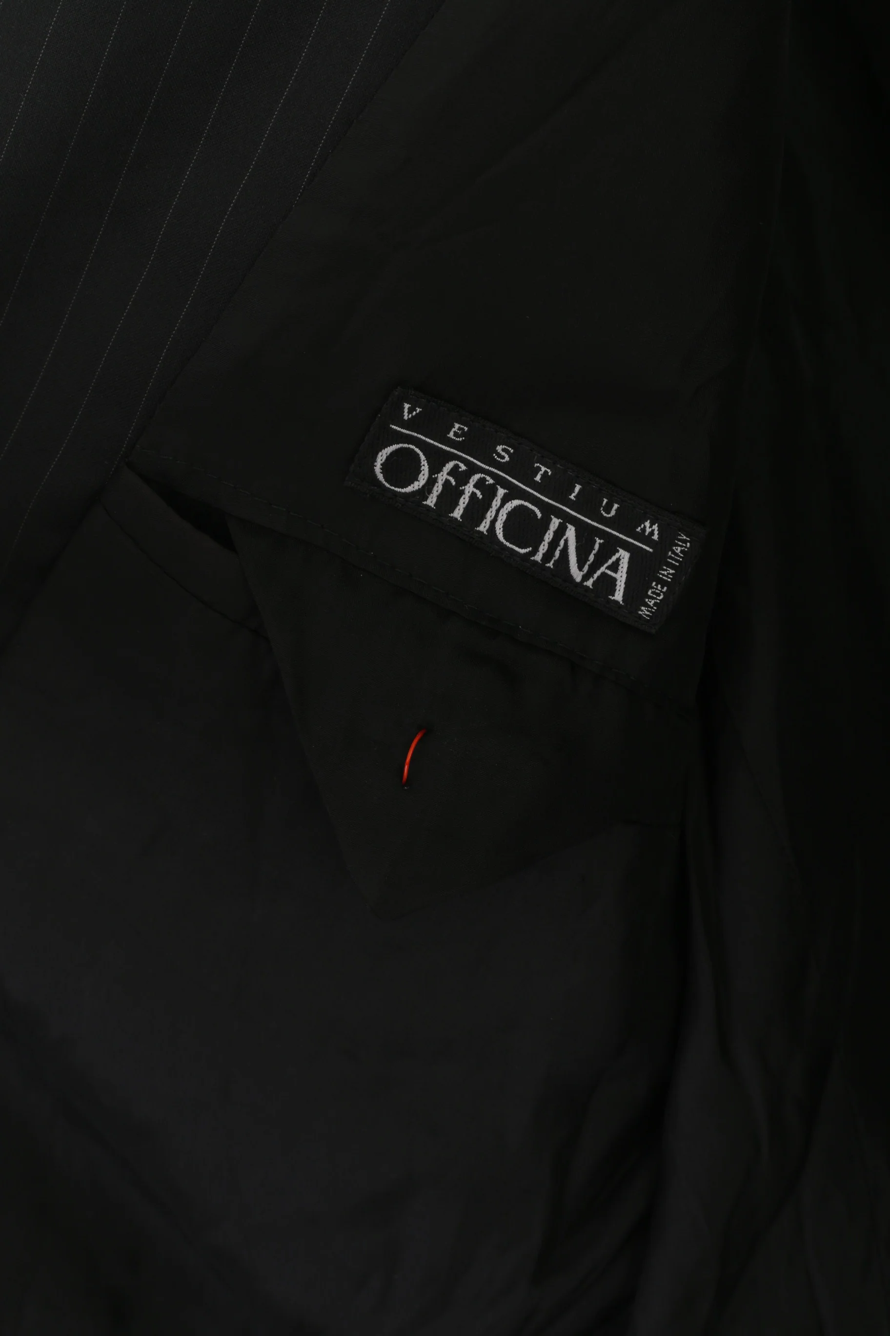 Vestium Officina Men 38 48 Blazer Black Wool Striped Made in Italy Single Breasted Jacket - Image 5