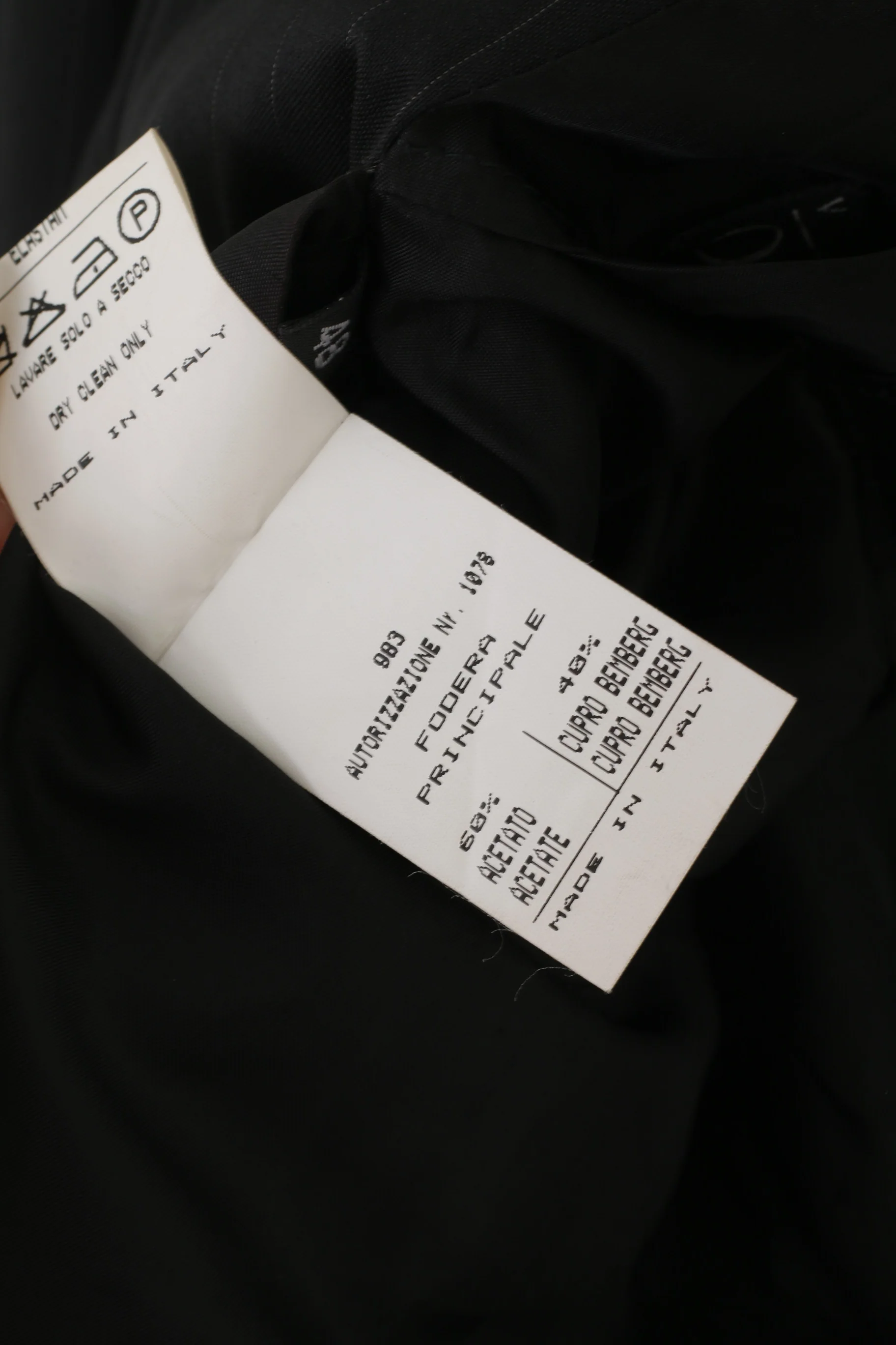 Vestium Officina Men 38 48 Blazer Black Wool Striped Made in Italy Single Breasted Jacket - Image 7
