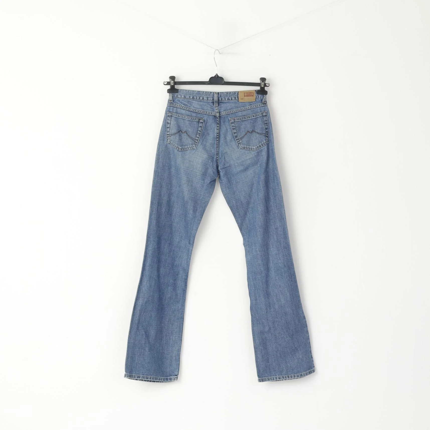 Mustang Women W 27 L 34 Jeans Trousers Blue Cotton Denim Bell Bottom Pants - Image 5