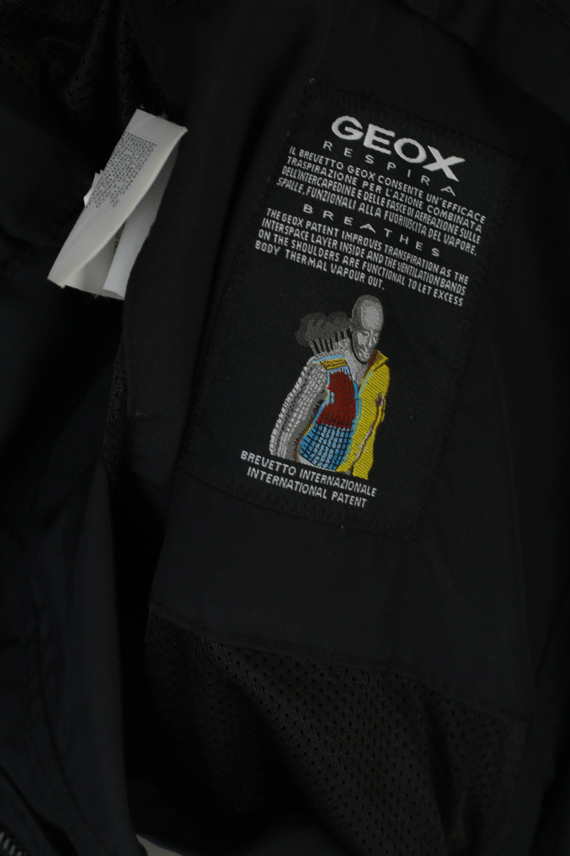 Geox Respira Men 50 40 M Jacket Navy Classic Breathes Lightweight Zip Up Top - Image 6