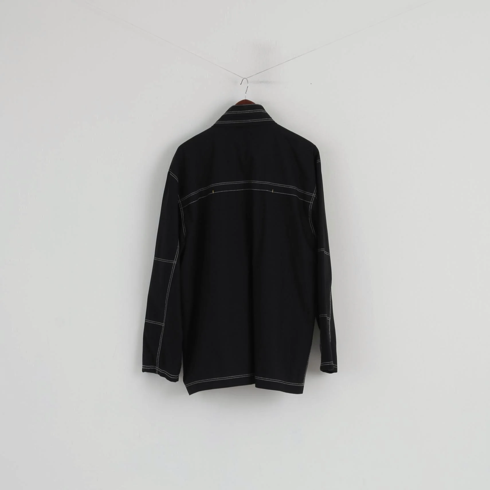 Paul & Shark Yachting Men 2XL Jacket Black Windbreaker Cotton Zip Up Classic Top - Image 10