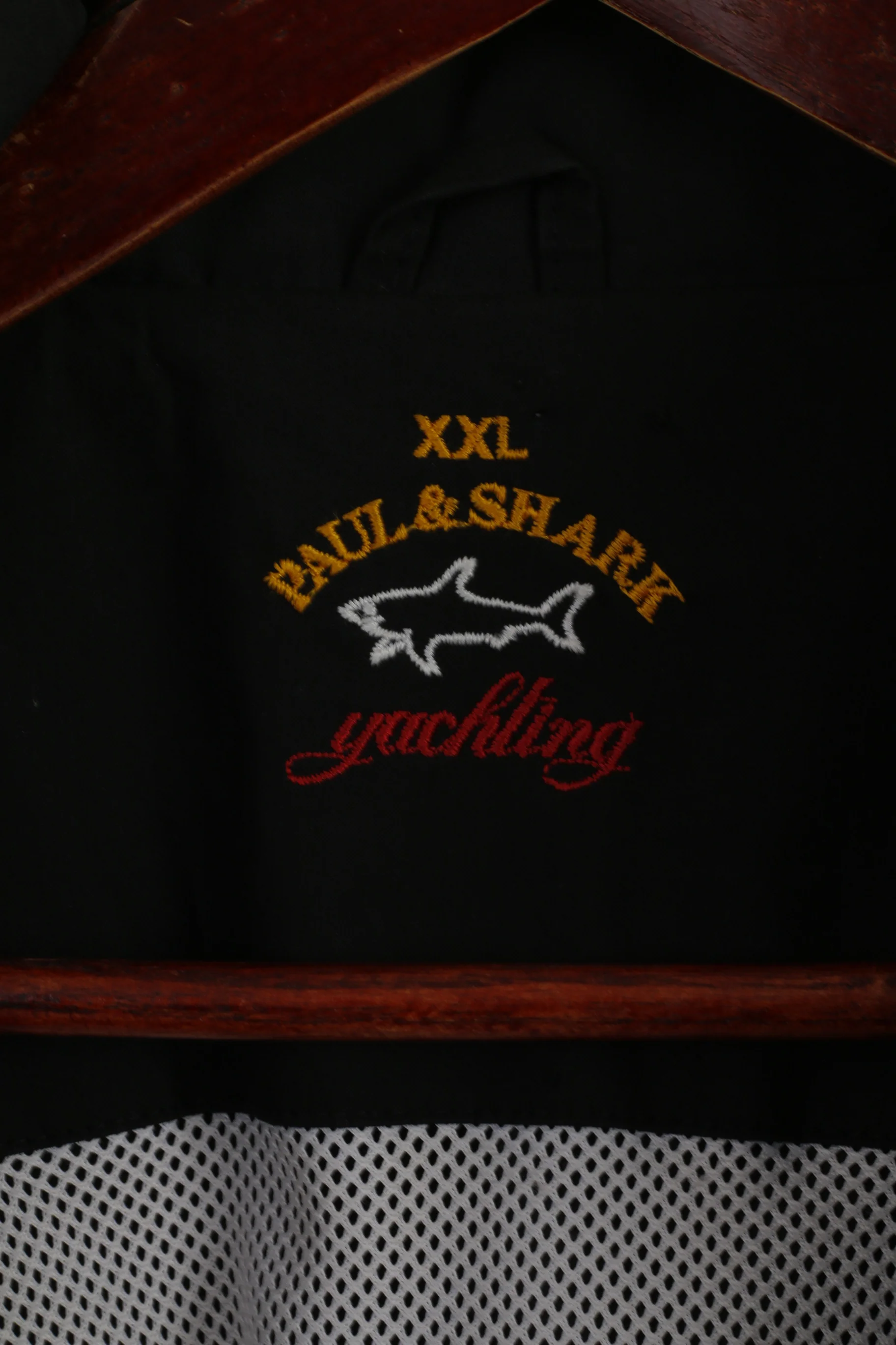 Paul & Shark Yachting Men 2XL Jacket Black Windbreaker Cotton Zip Up Classic Top - Image 5