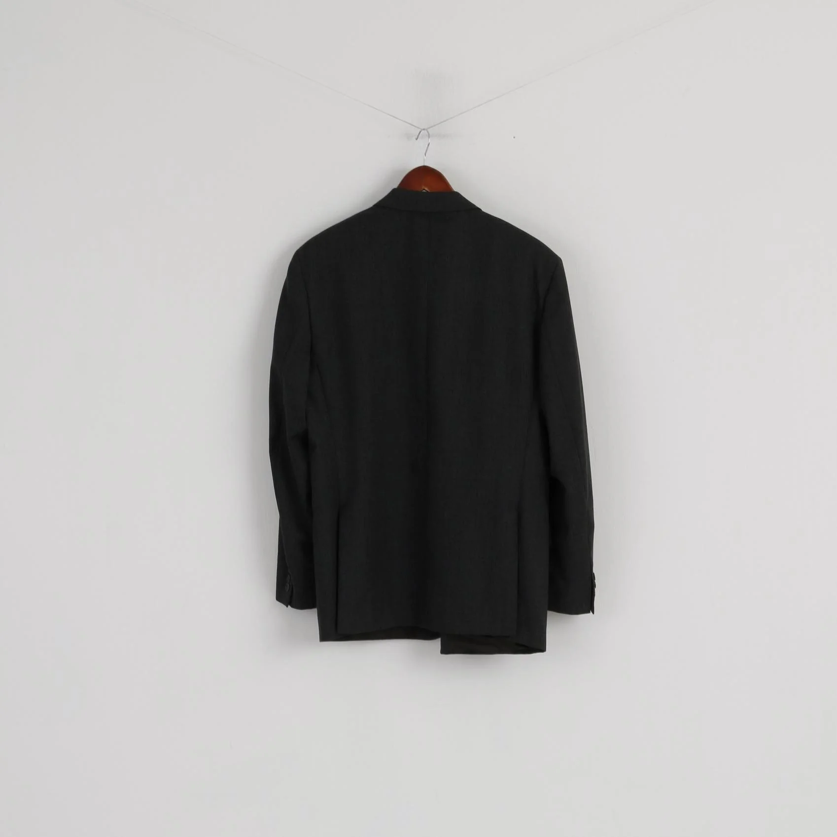 Marlane Men 52 42 Blazer Charcoal Wool Super 100 Made in Italy Classic Jacket - Image 7