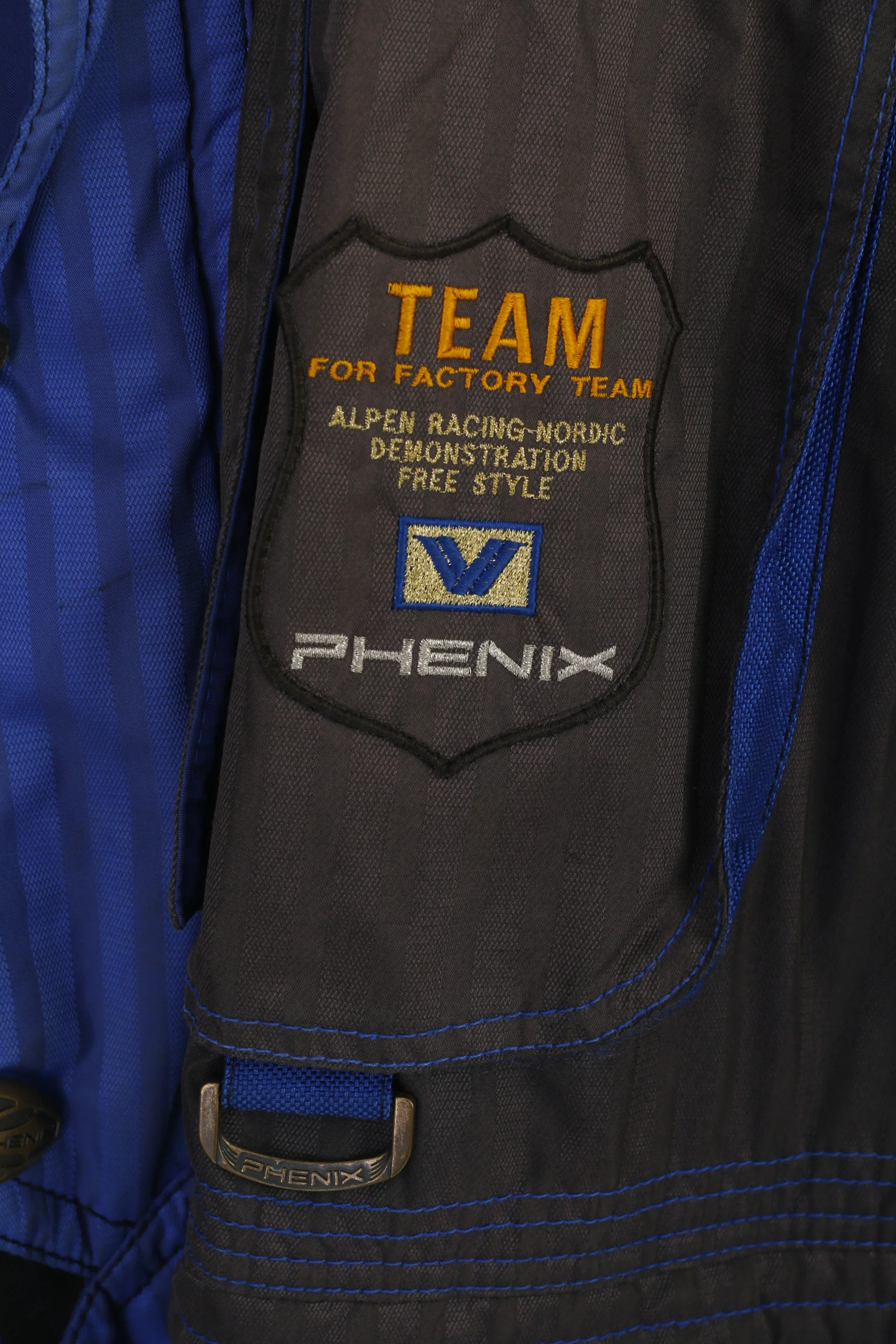 Phenix Men 52 L Ski Jacket Blue Alpen Snowboarding Racing Team Hooded Zip Up Top - Image 4