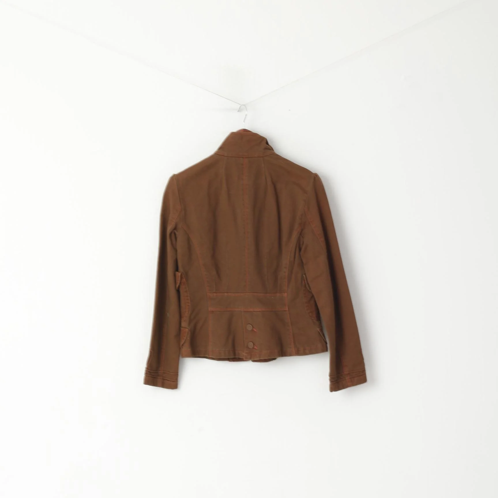 Mango Sportswear Women L (M) Denim Jacket Brown Jeans Cotton MNG Cropped Top - Image 6