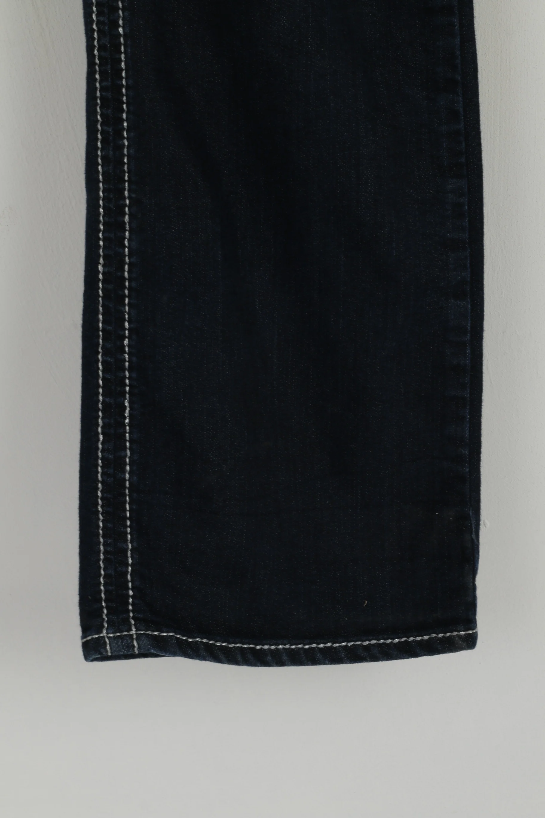 Guess Jeans Women 34 Jeans Trousers Navy Denim Cotton Regular Straight Pants - Image 3